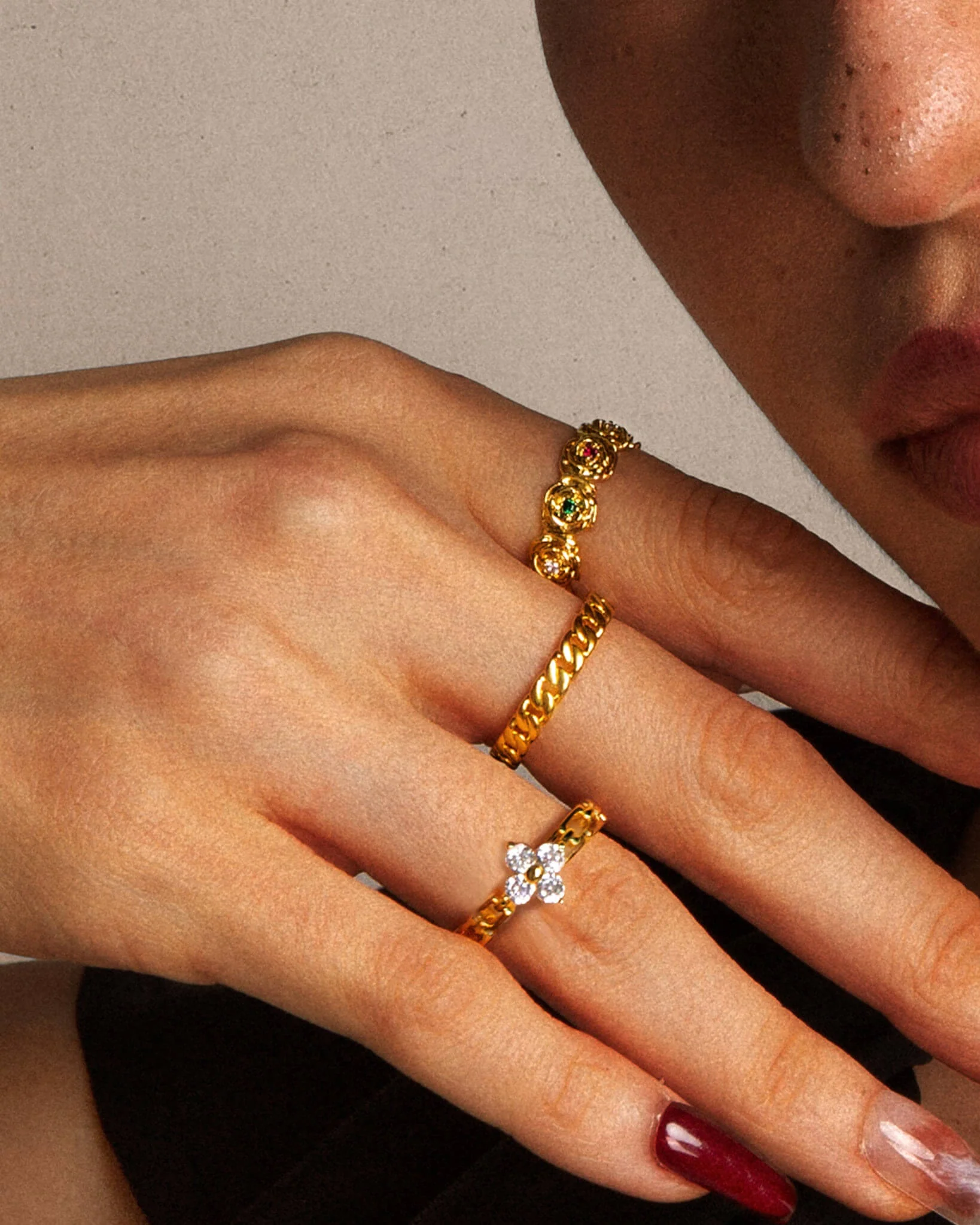 Lucky Clover Ring in Gold - Image 2