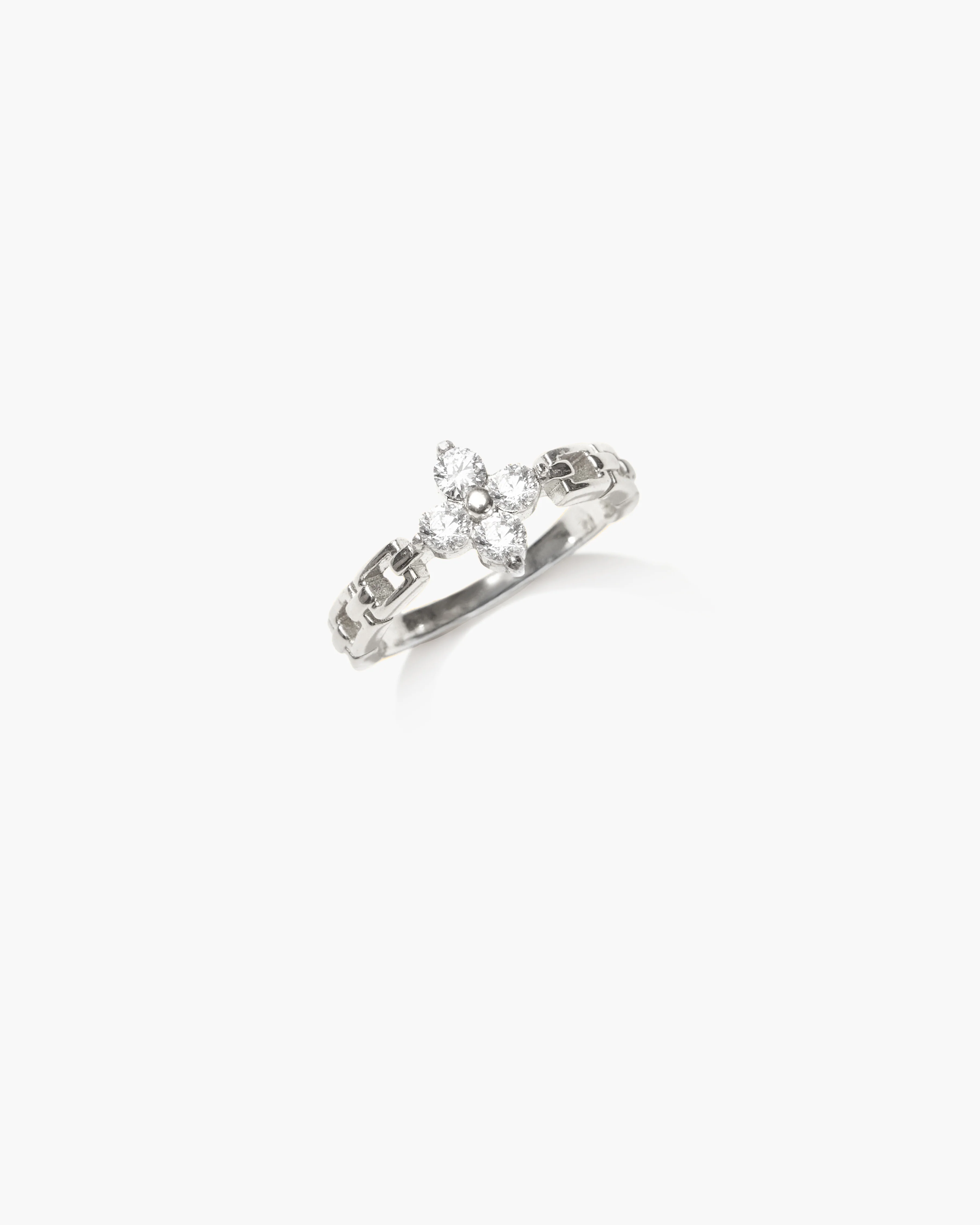 Lucky Clover Ring in Silver - Image 3