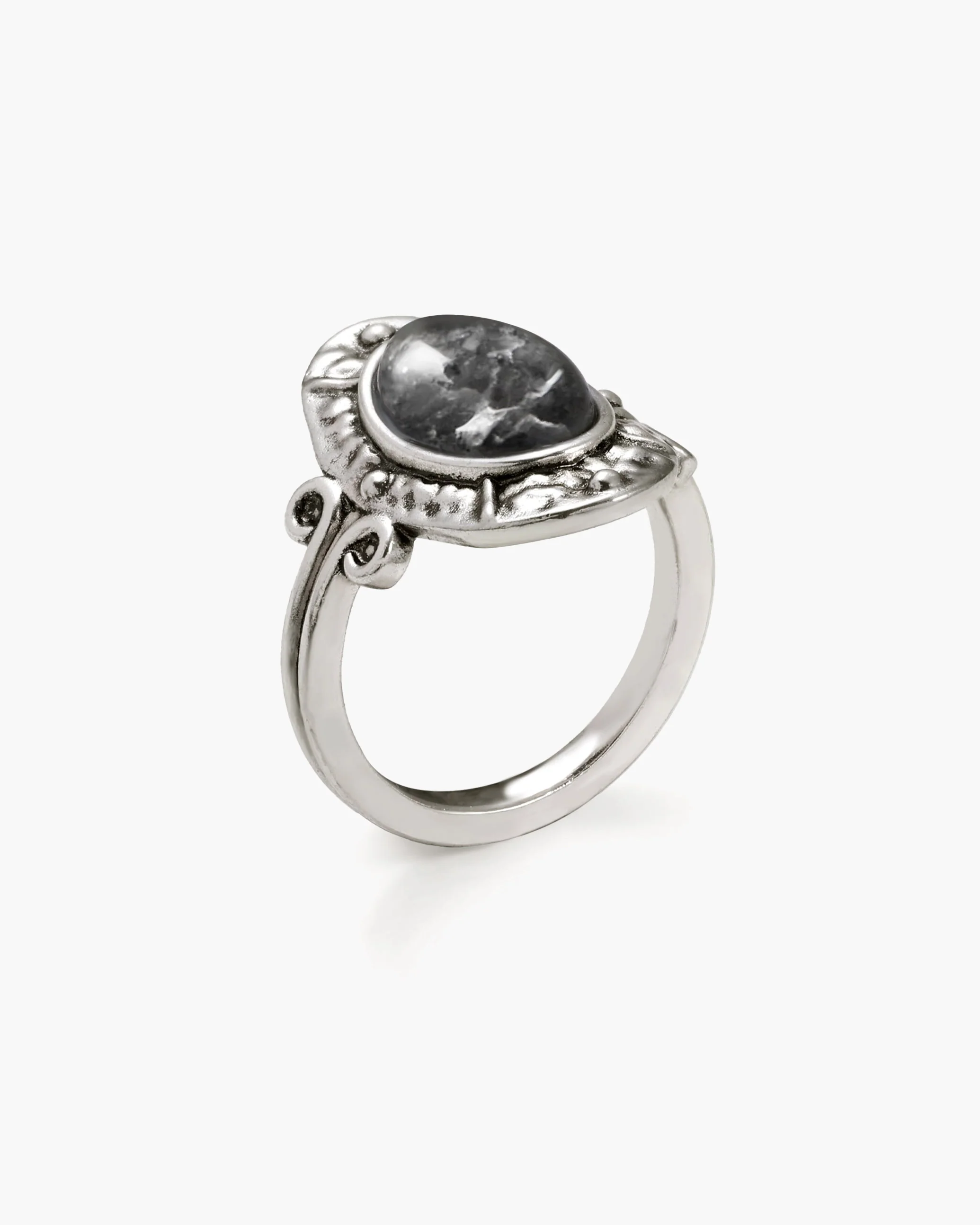 Lunar Veil Moss Agate Ring - Image 3