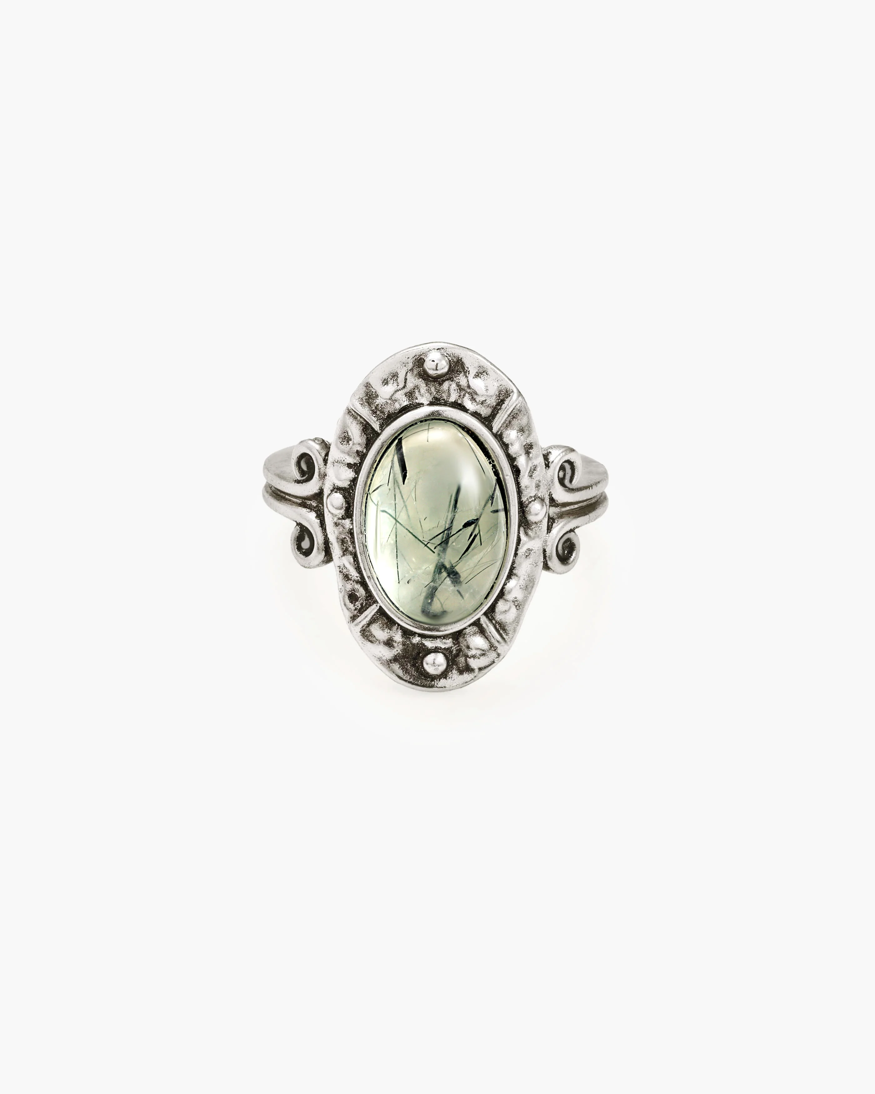Lunar Veil Moss Agate Ring - Image 6