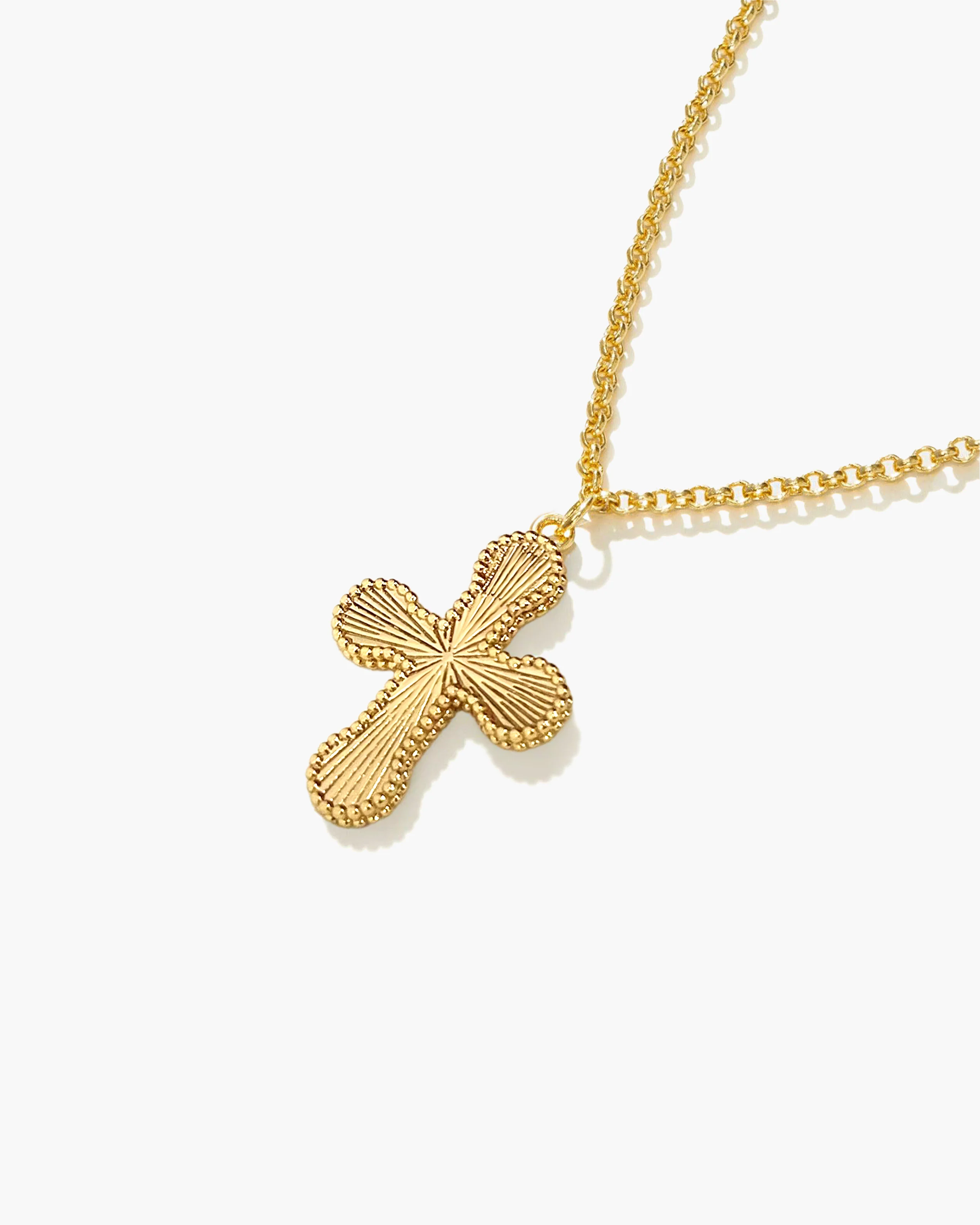 Mini Cross Pendant Necklace - Image 3