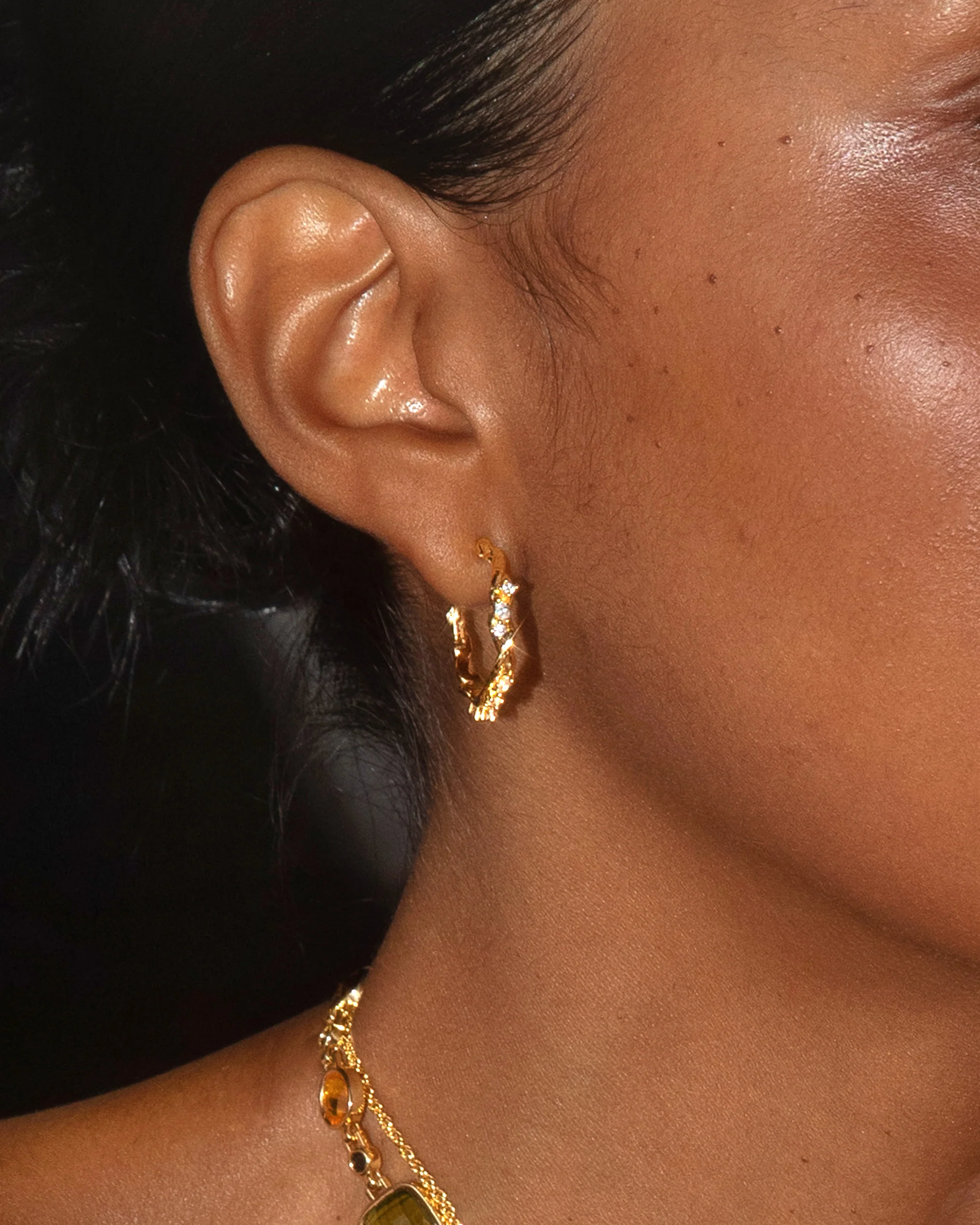 Moonlit Ivy Hoops Earrings - Image 2