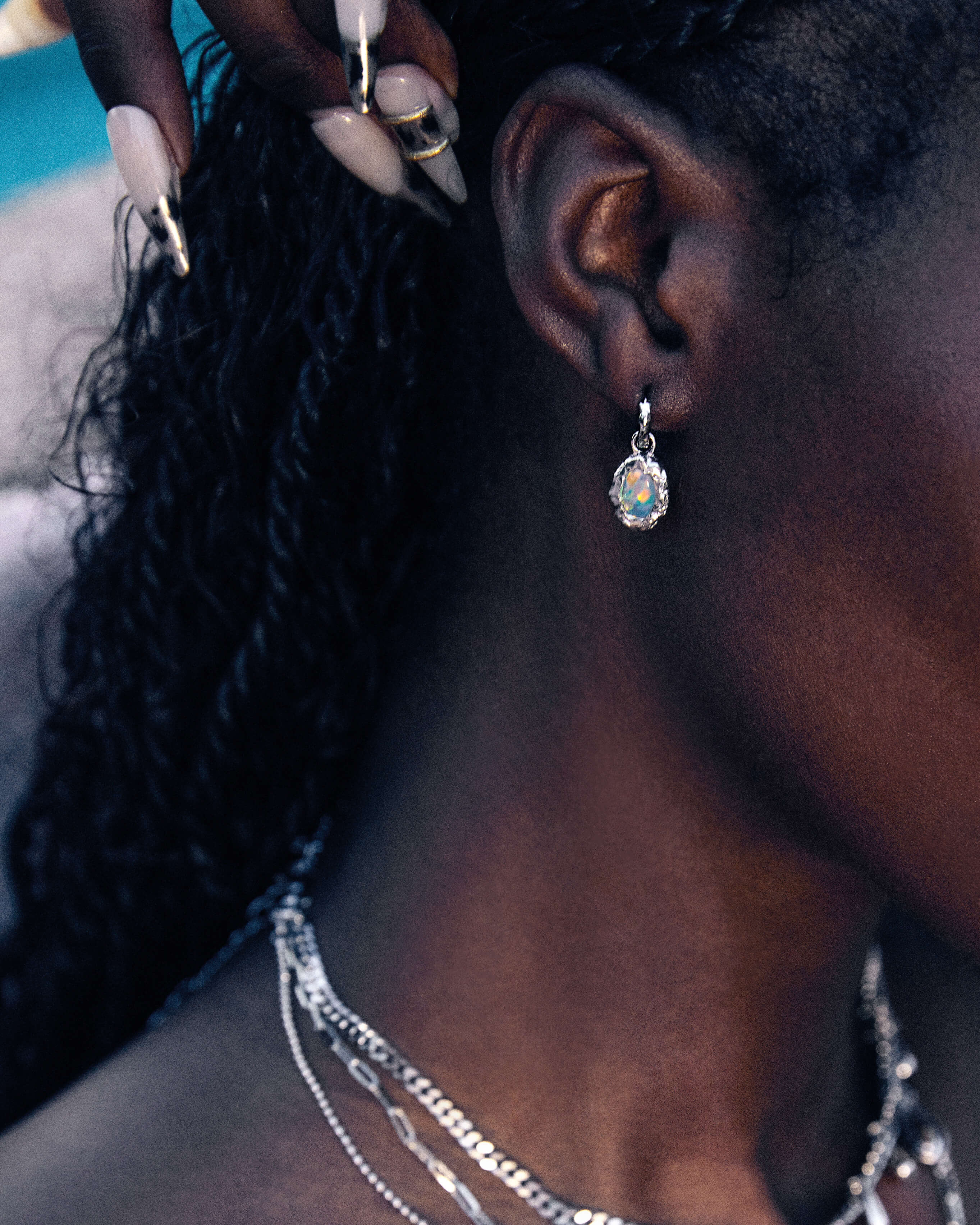 Birthstone Earrings in Silver - Image 2
