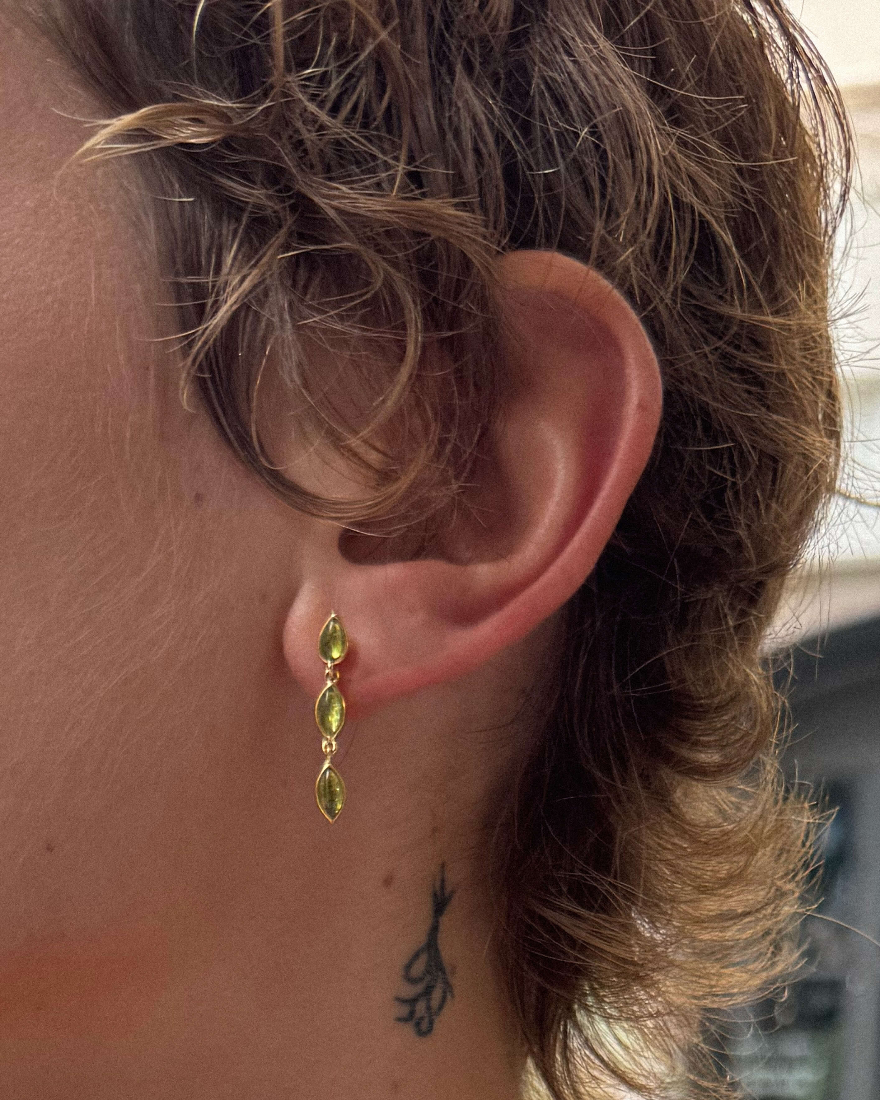 Olive Marquise Earrings - Image 2
