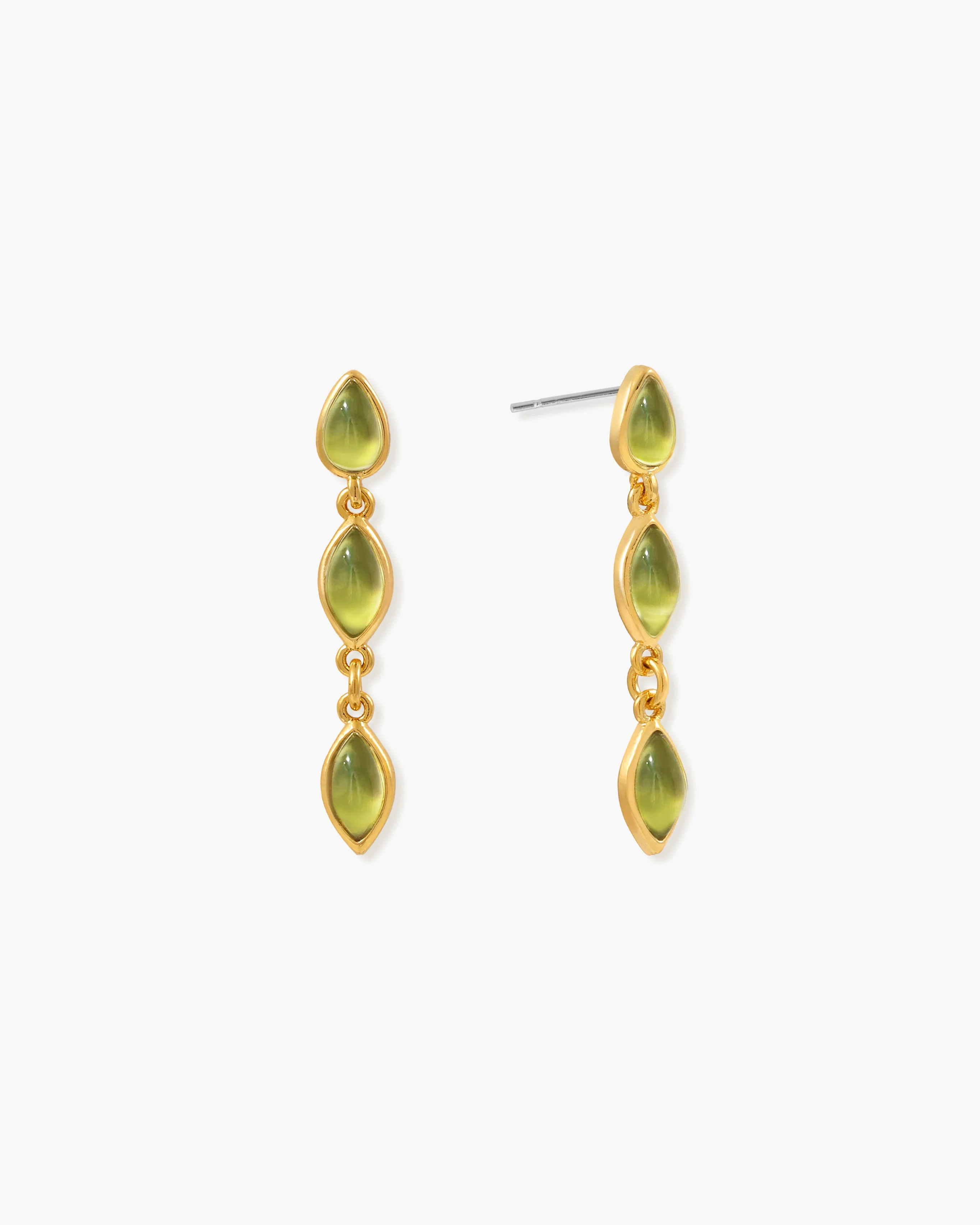 Olive Marquise Earrings in Silver - Image 4