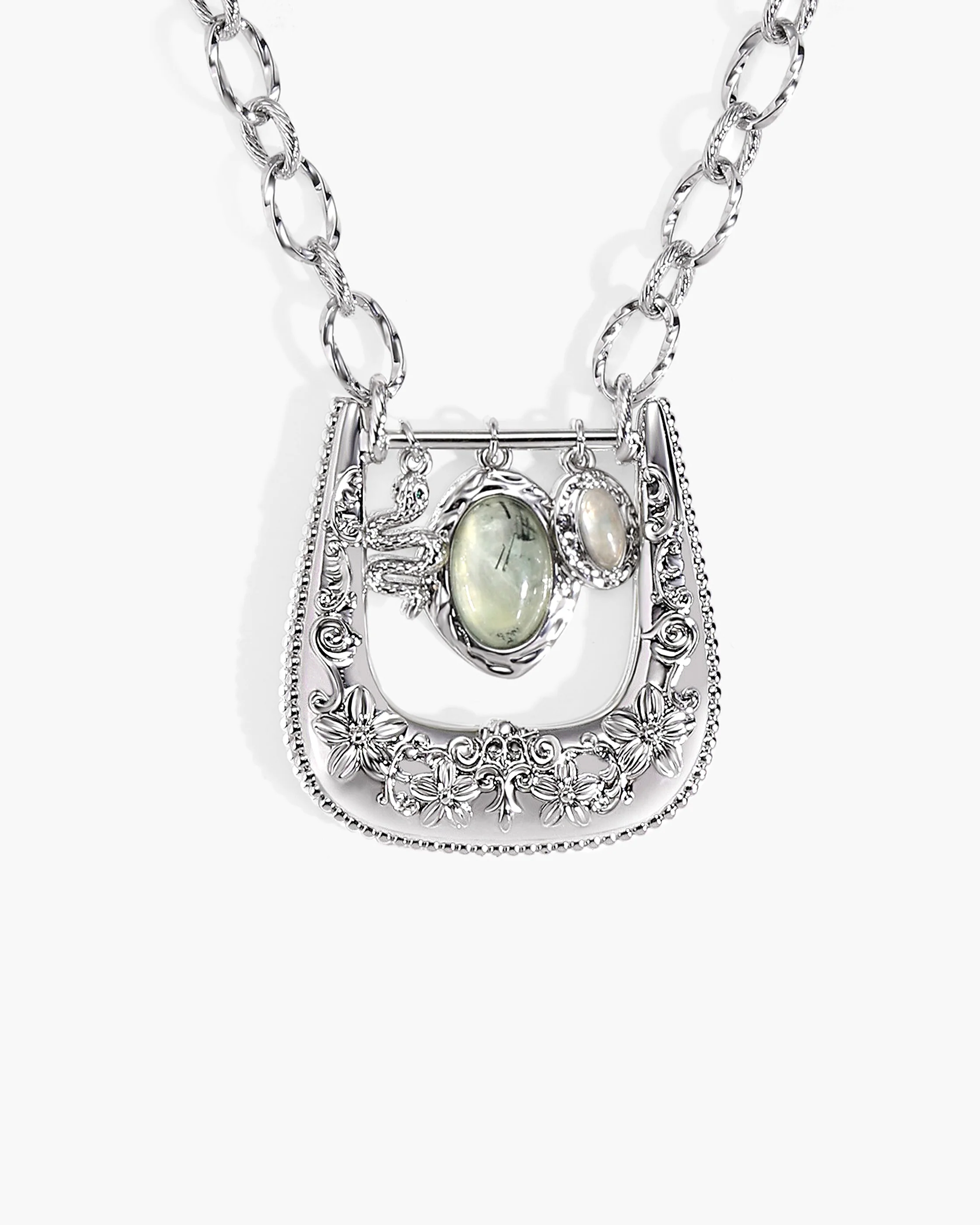 Orbit Charm Buckle Pendant Necklace - Image 6