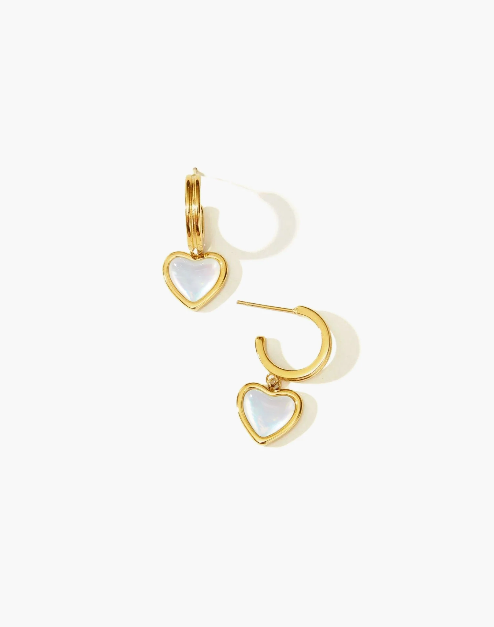 Pearlescent Heart Earrings - Image 3
