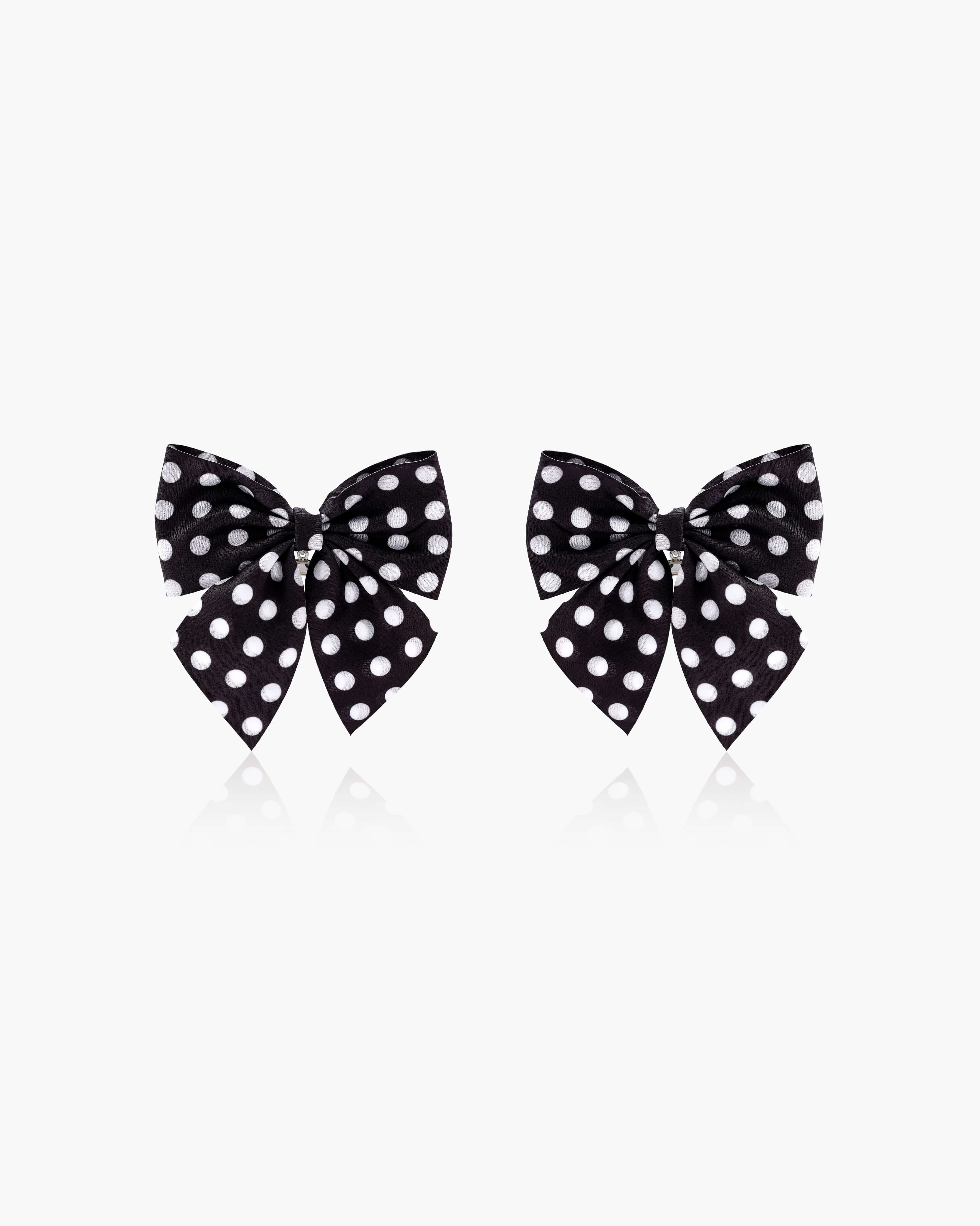 Polka Dot Bow Earrings - Image 3