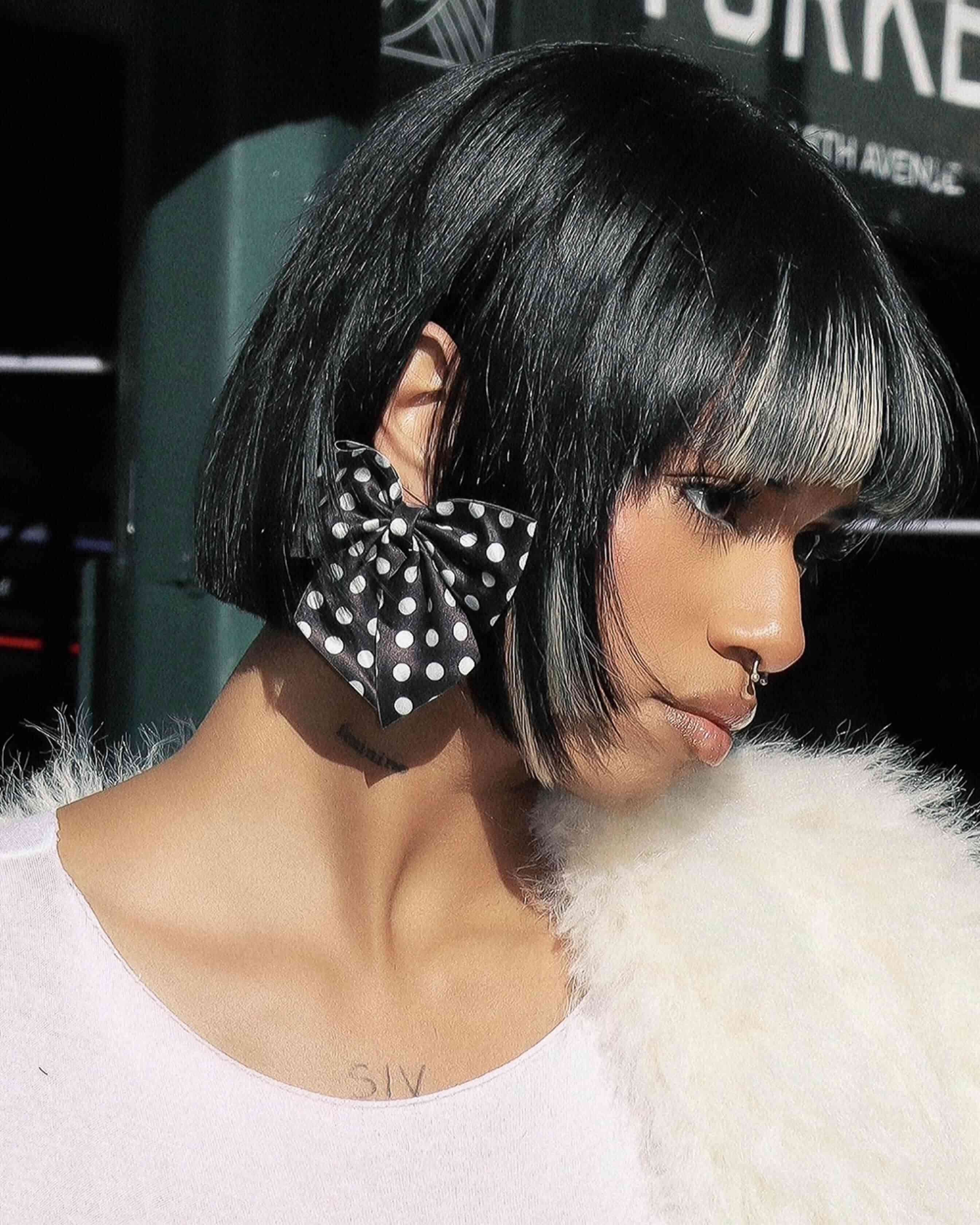 Polka Dot Bow Earrings - Image 5