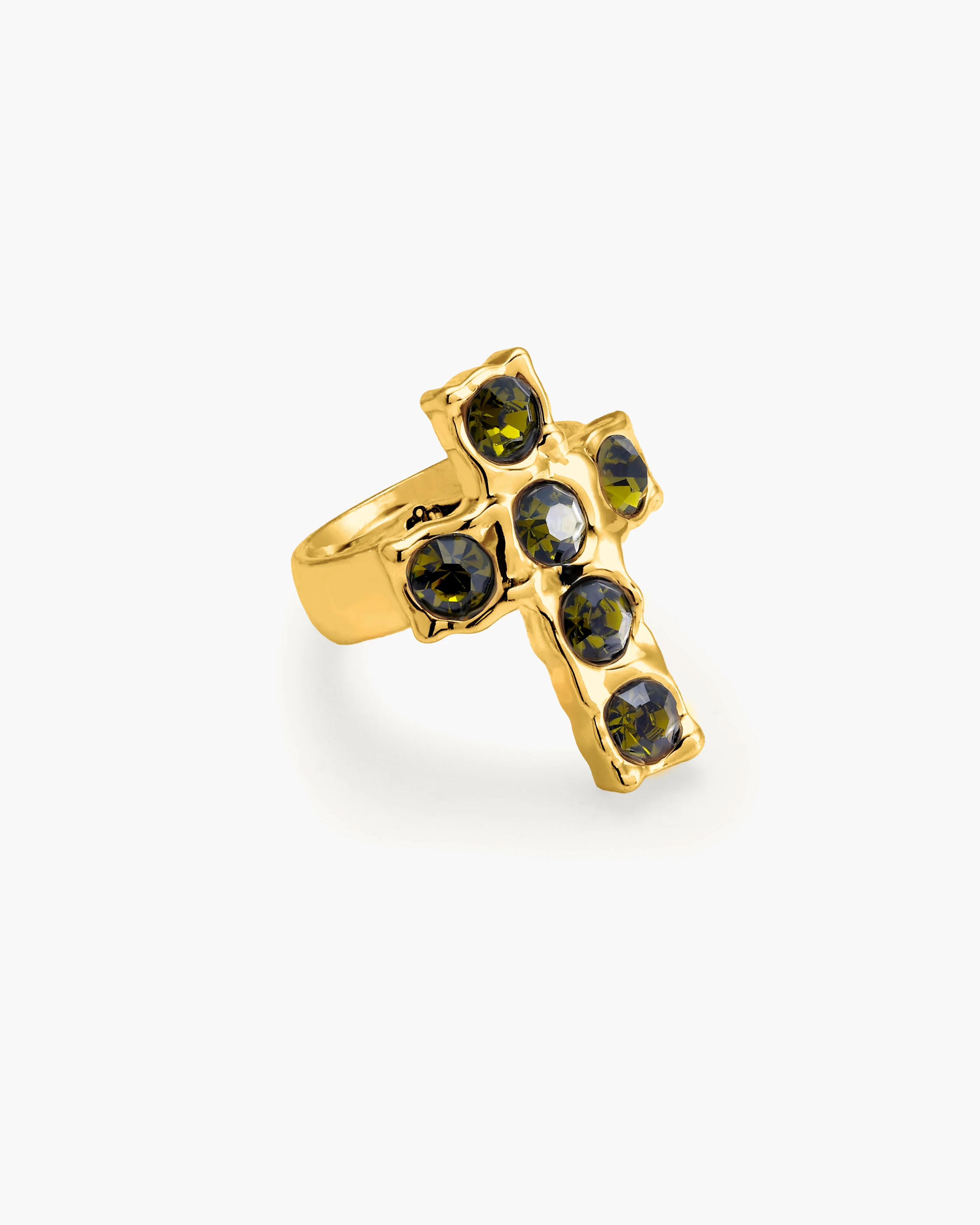Rebel Cross Ring in Gold - Image 3