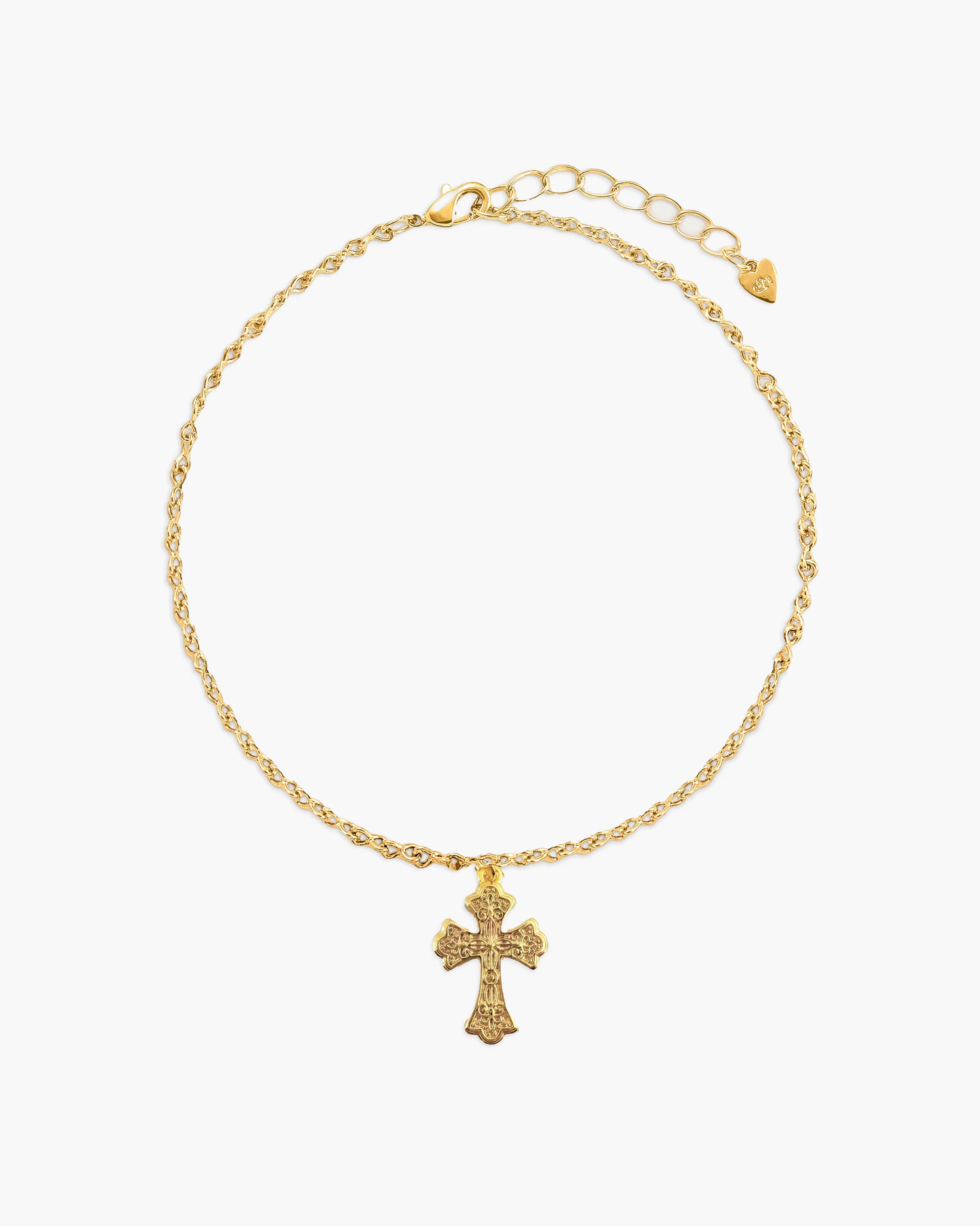 Relic Cross Charm Anklet in Silver - Image 3