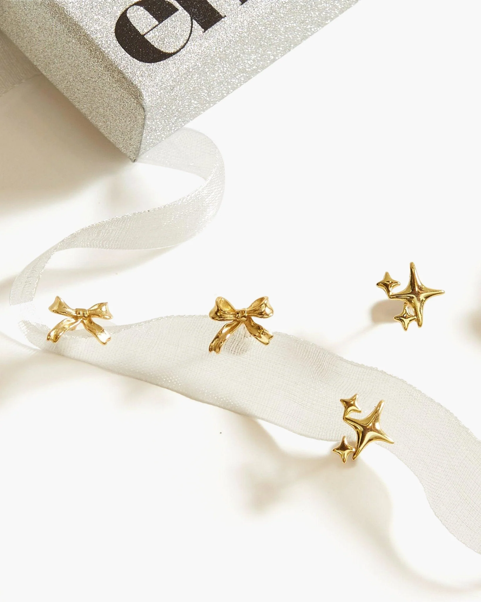 Ribbon Stud Earrings - Image 3