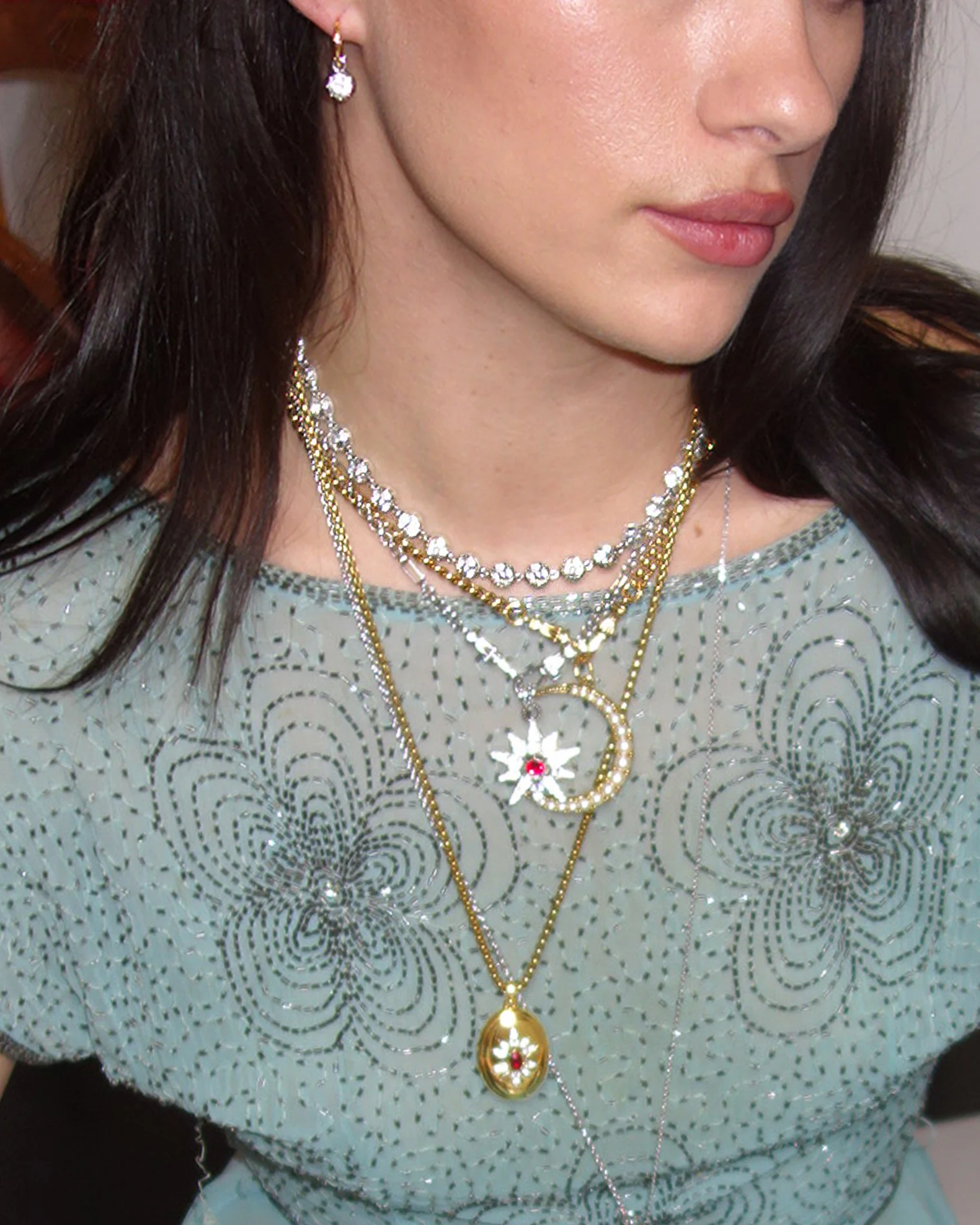 Rose Cut Riviere Necklace - Image 2