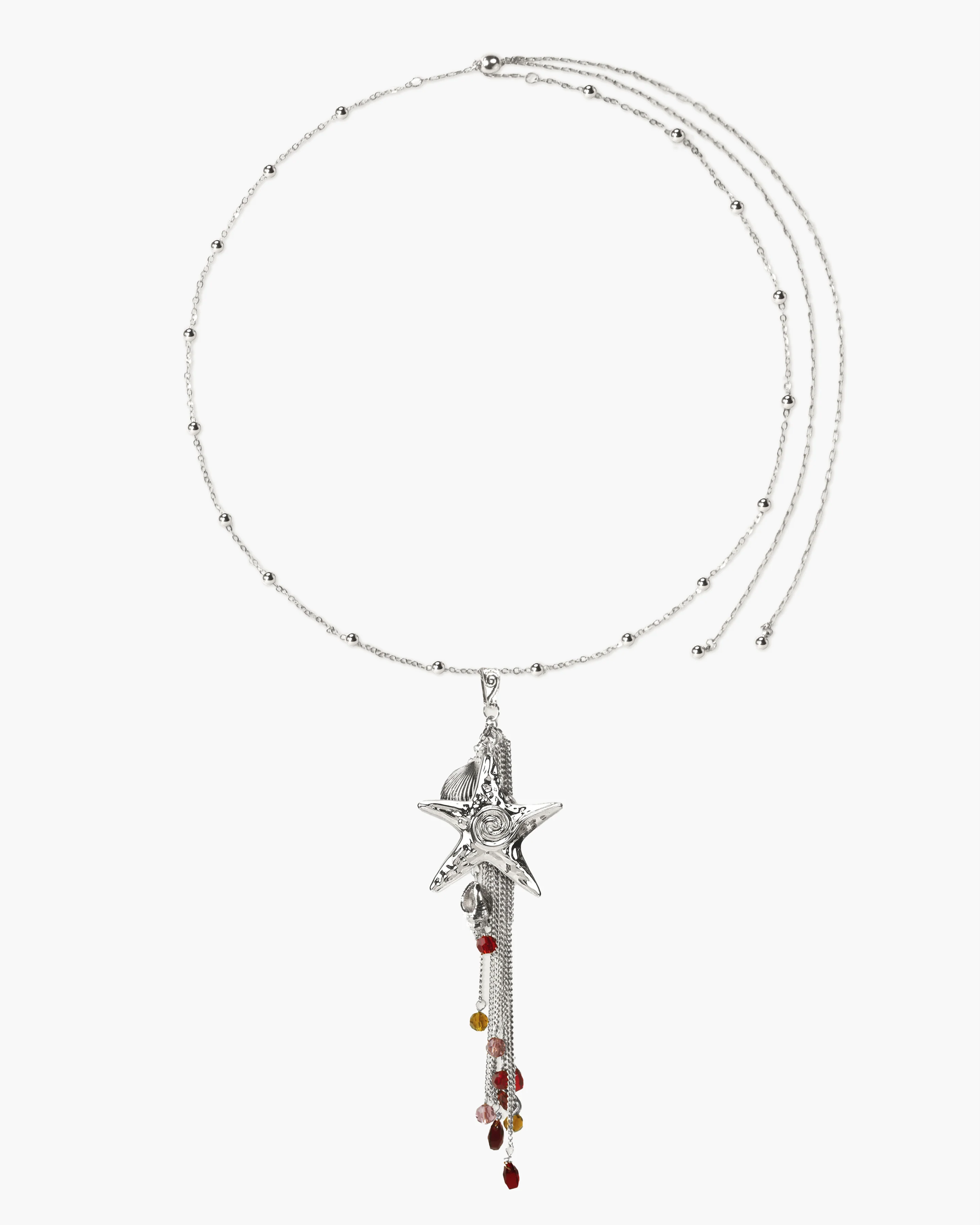 Seaside Nomad Starfish Necklace in Silver - Image 3