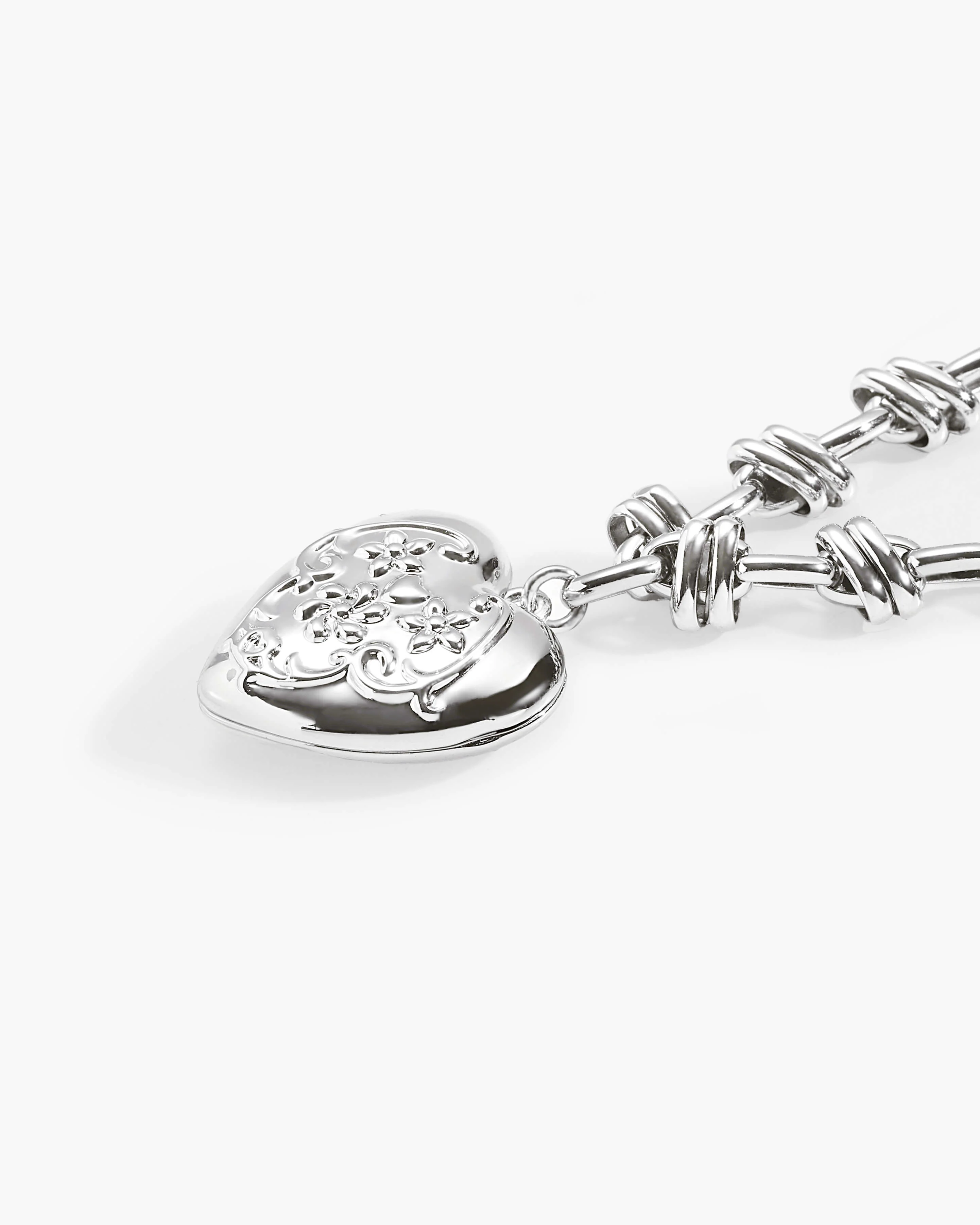 Secret Keeps Openable Heart Necklace in Silver - Image 3