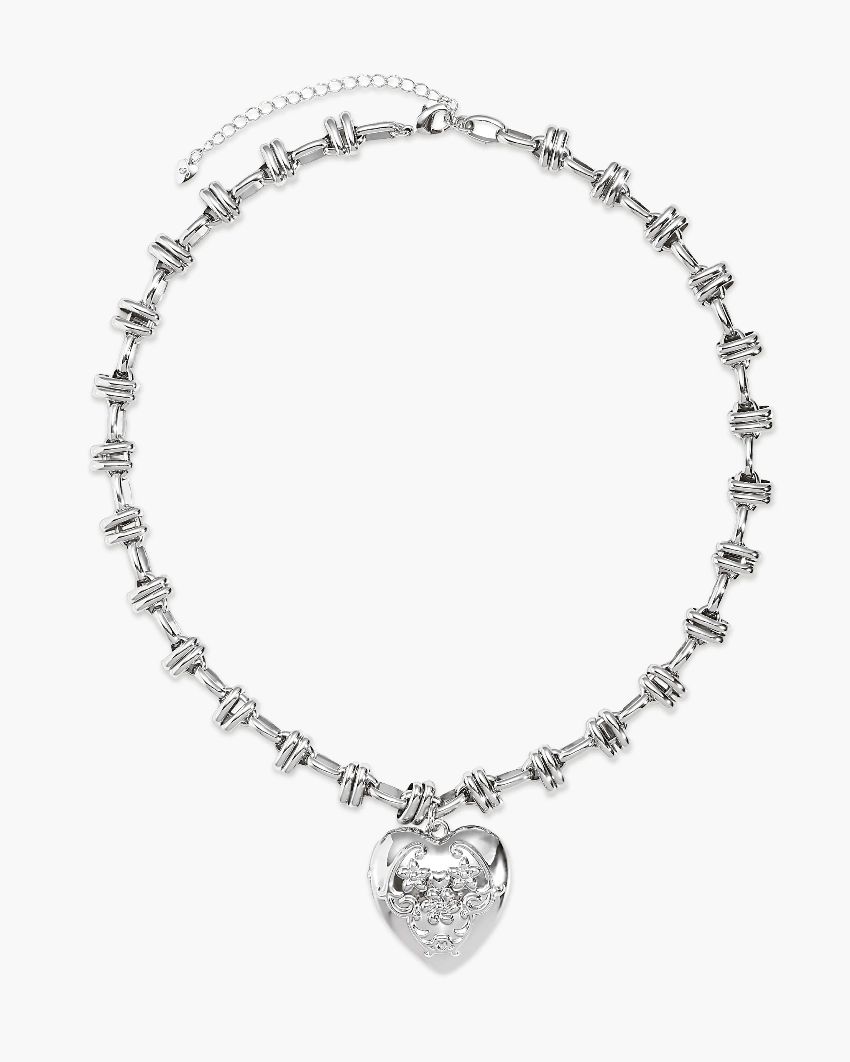 Secret Keeps Openable Heart Necklace in Silver - Image 5