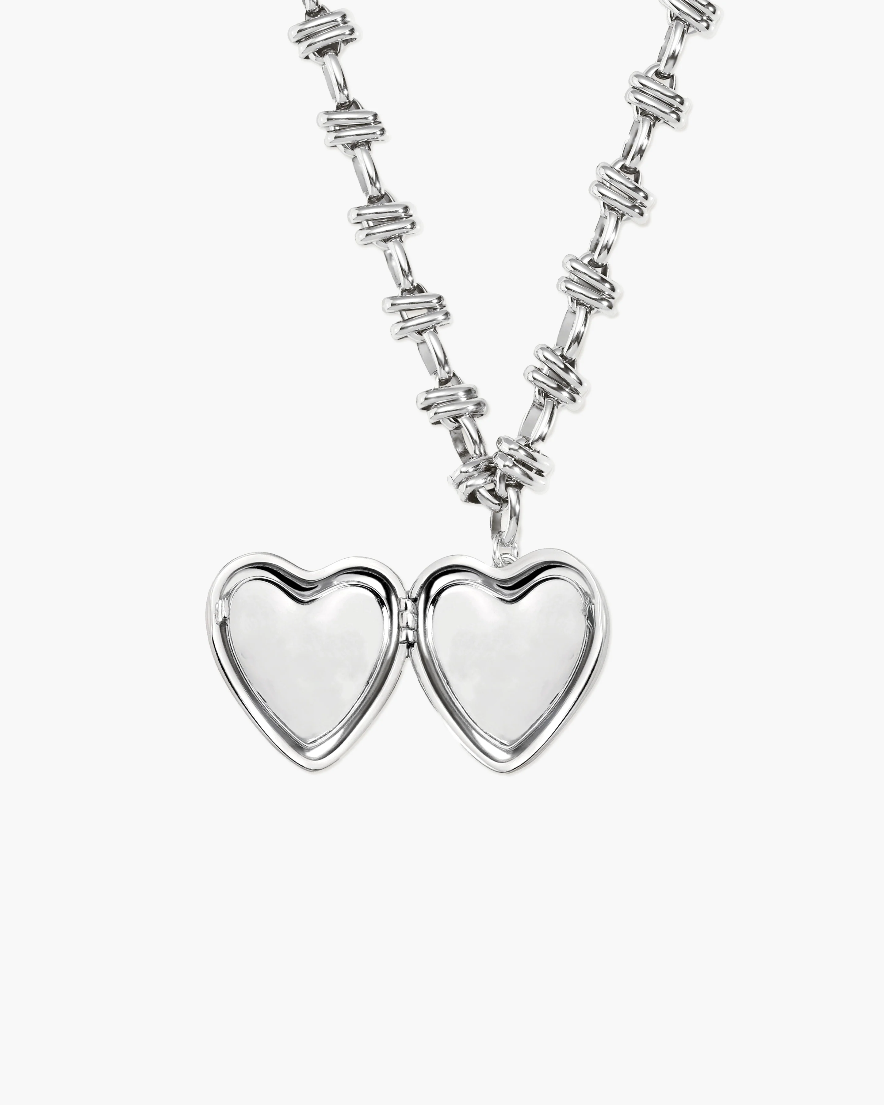 Secret Keeps Openable Heart Necklace in Silver - Image 6