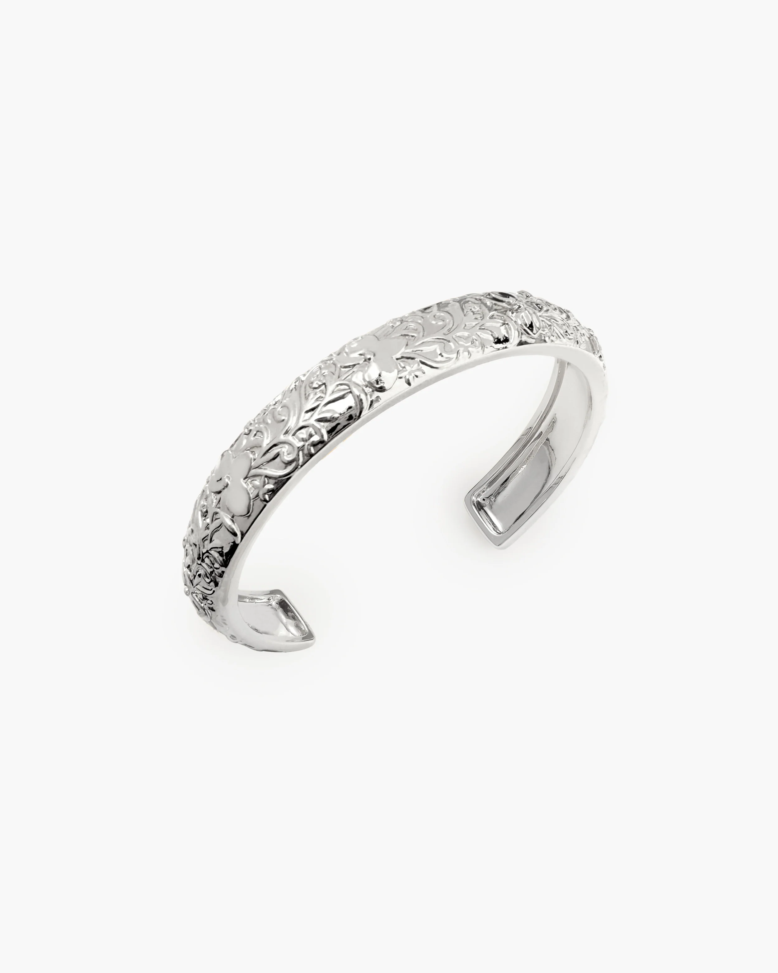 Serenade of Orchid Bangle in Silver - Image 3