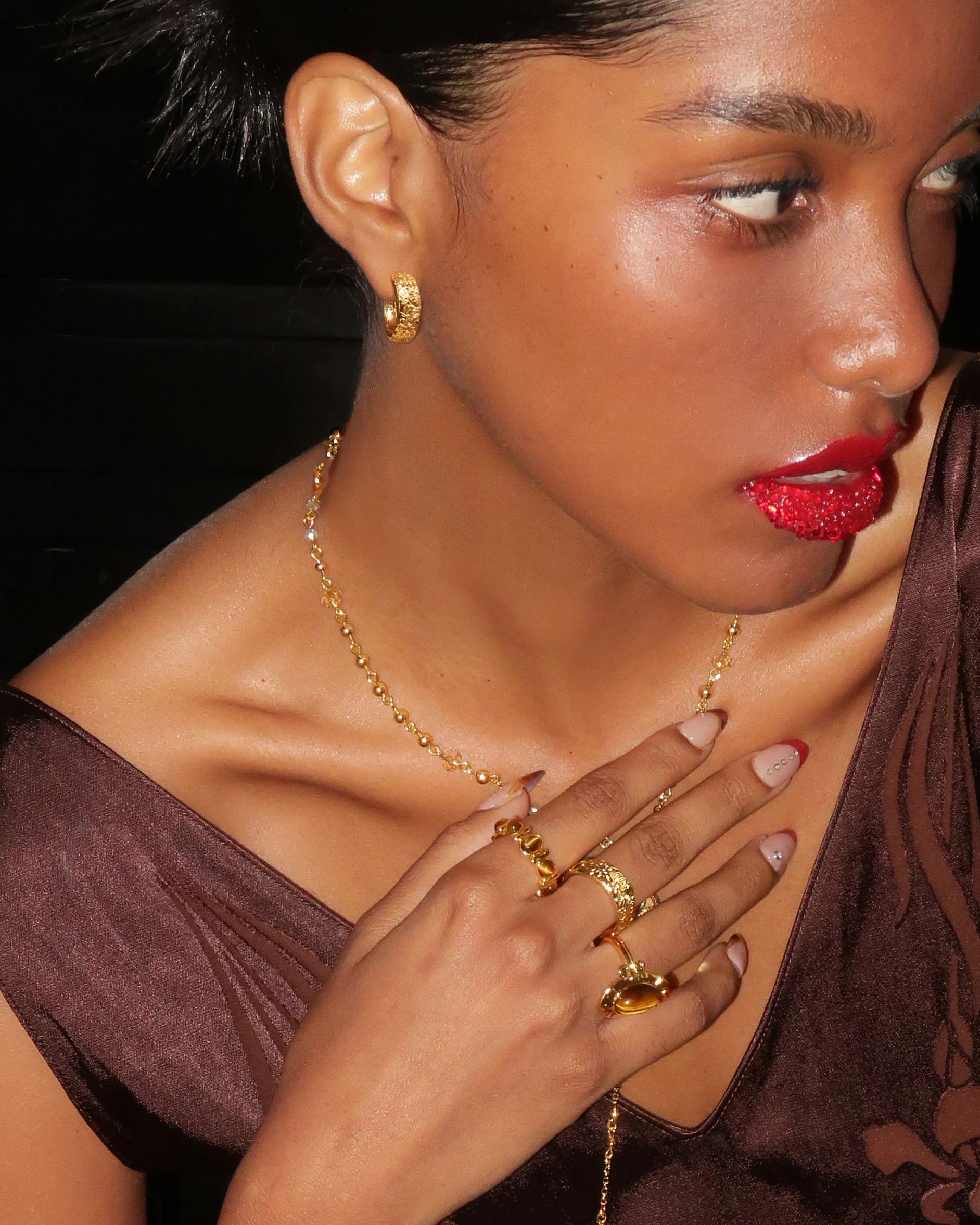 Serenade of Orchid Ring & Earrings Set - Image 2