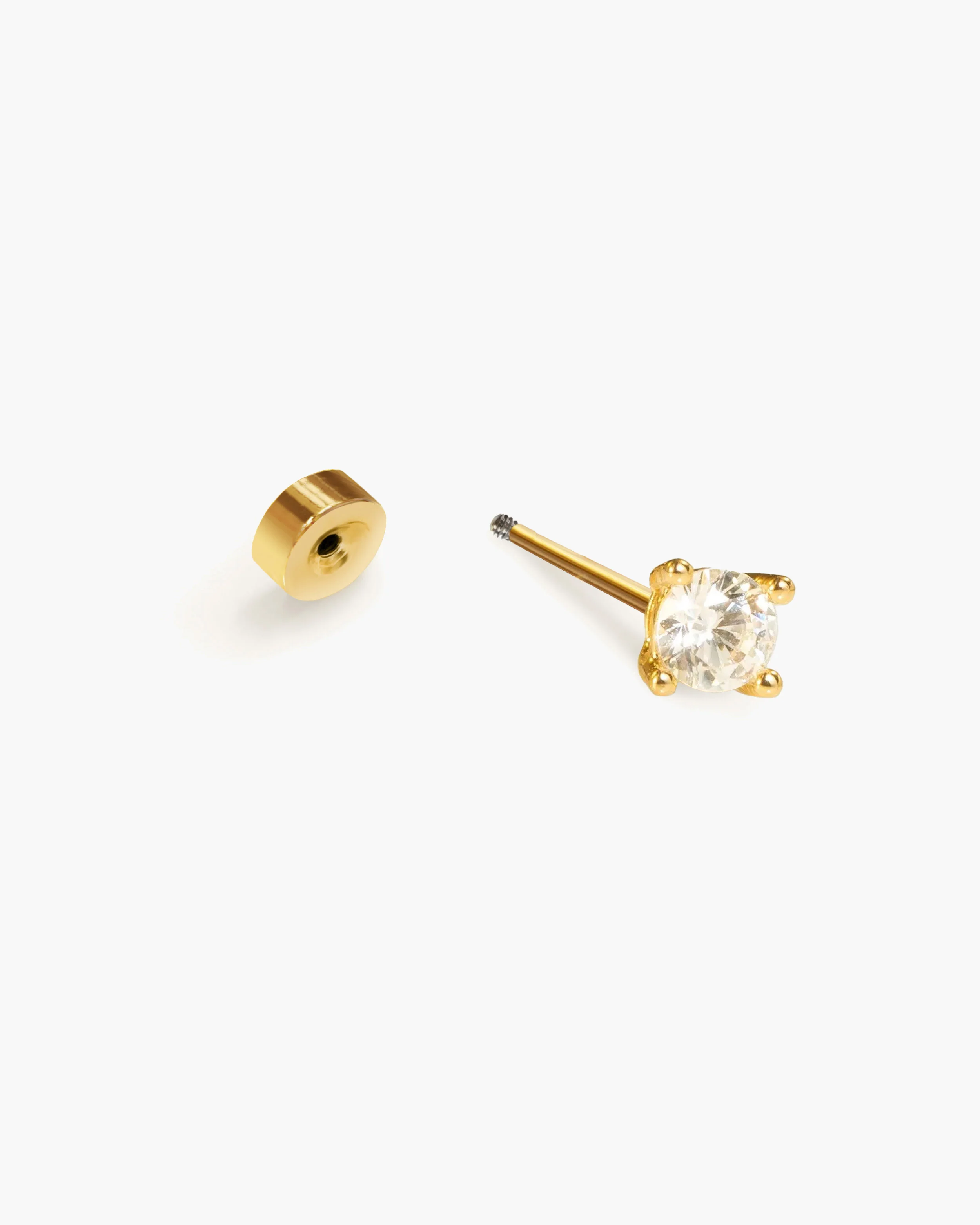 Single Shining Flat Back Helix Earring - Image 3