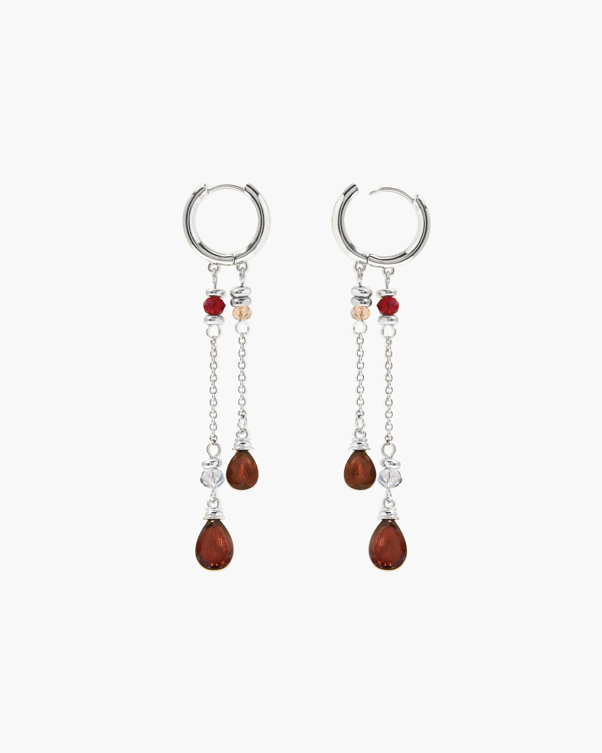 Silent Drop Earrings in Silver - Image 3