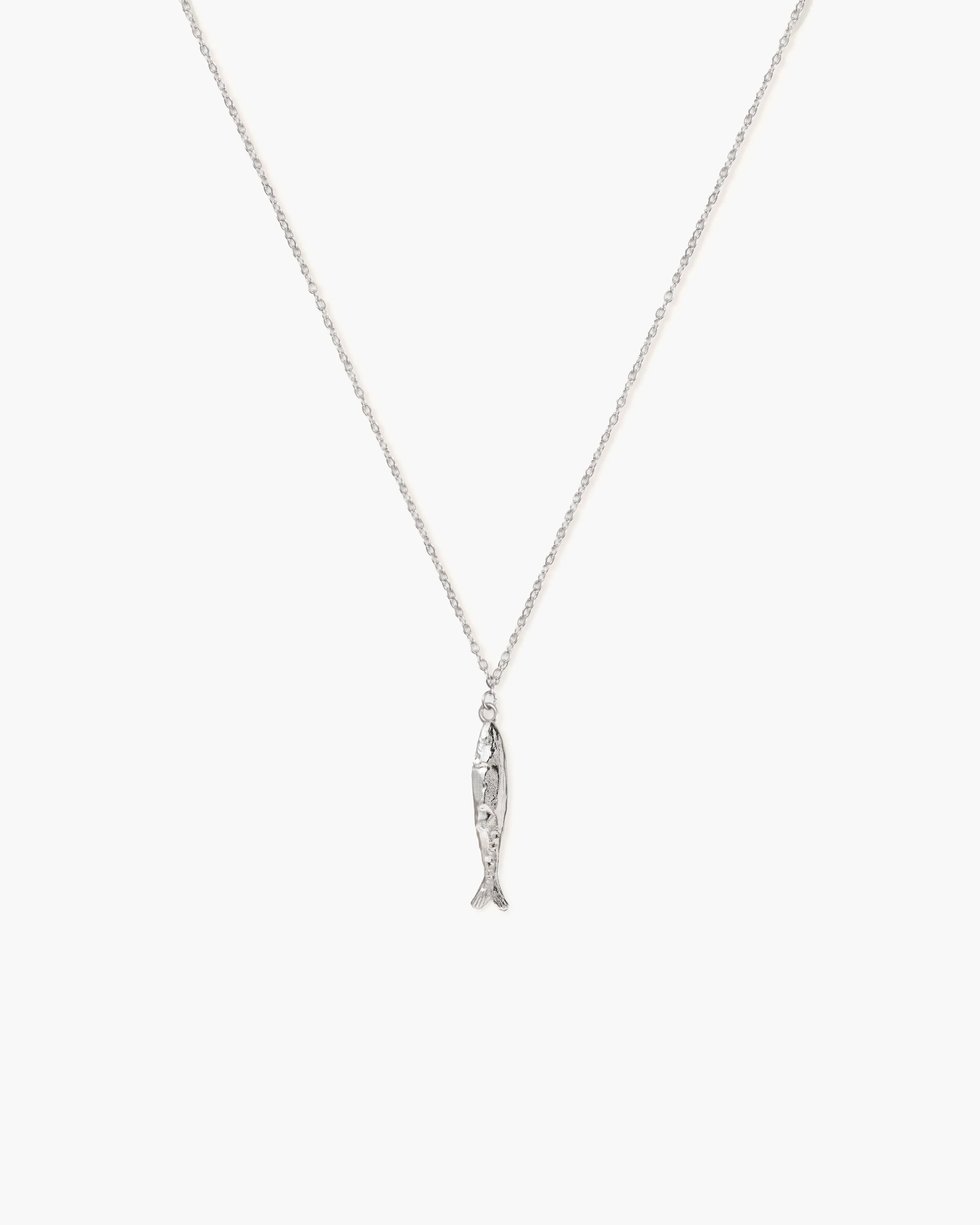Silver Anchovy Necklace