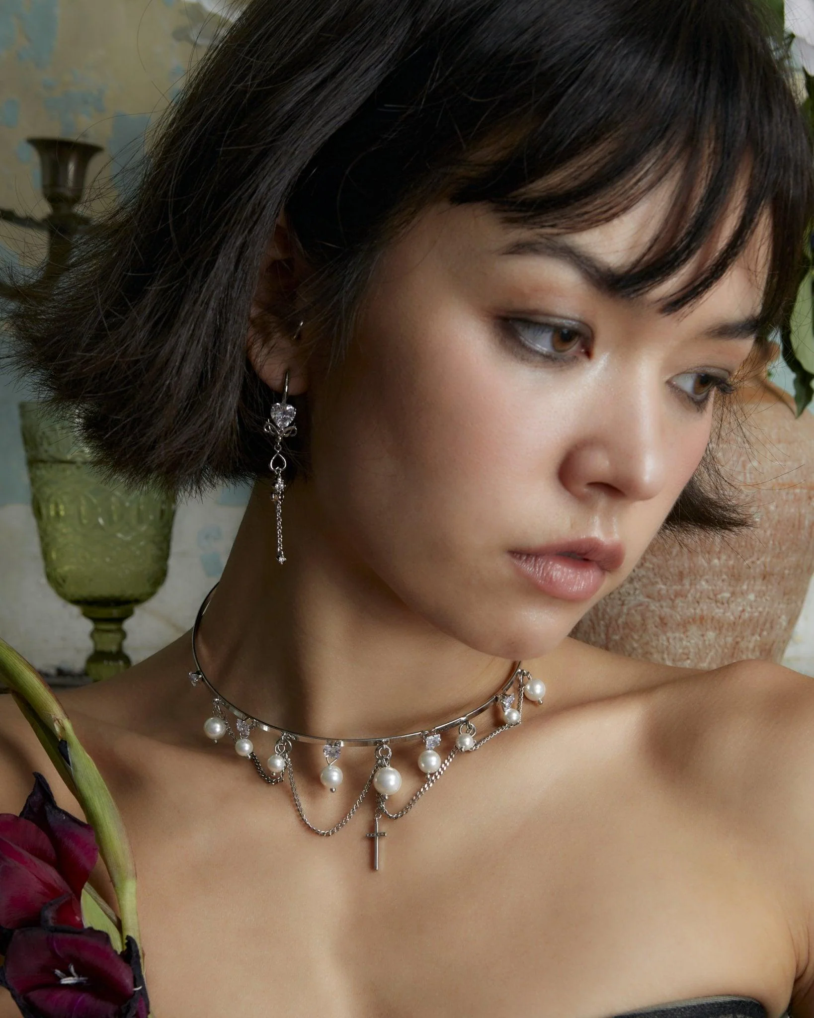 Silver Dripping Earrings - Image 4