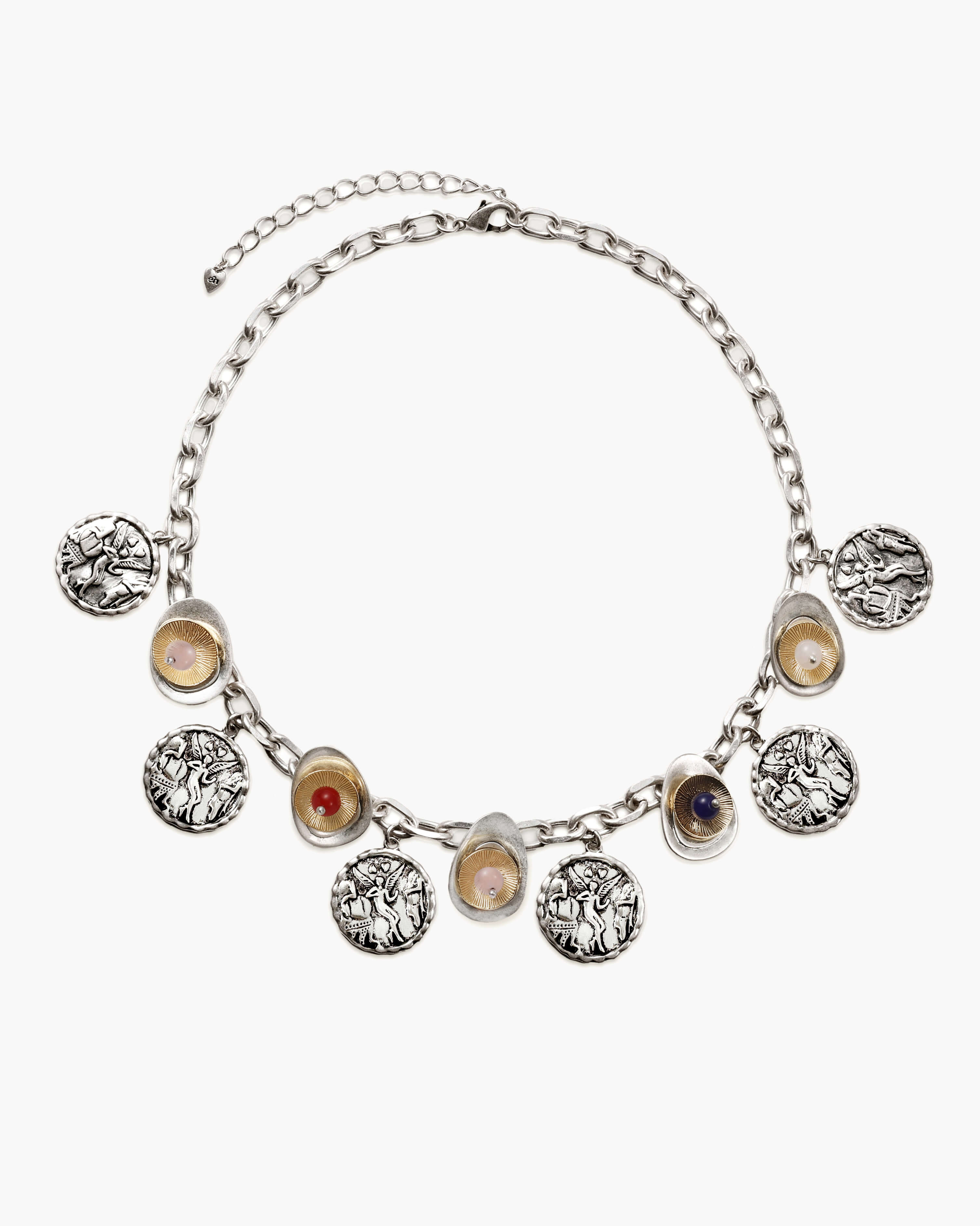 Eros Coin Necklace in Silver - Image 5