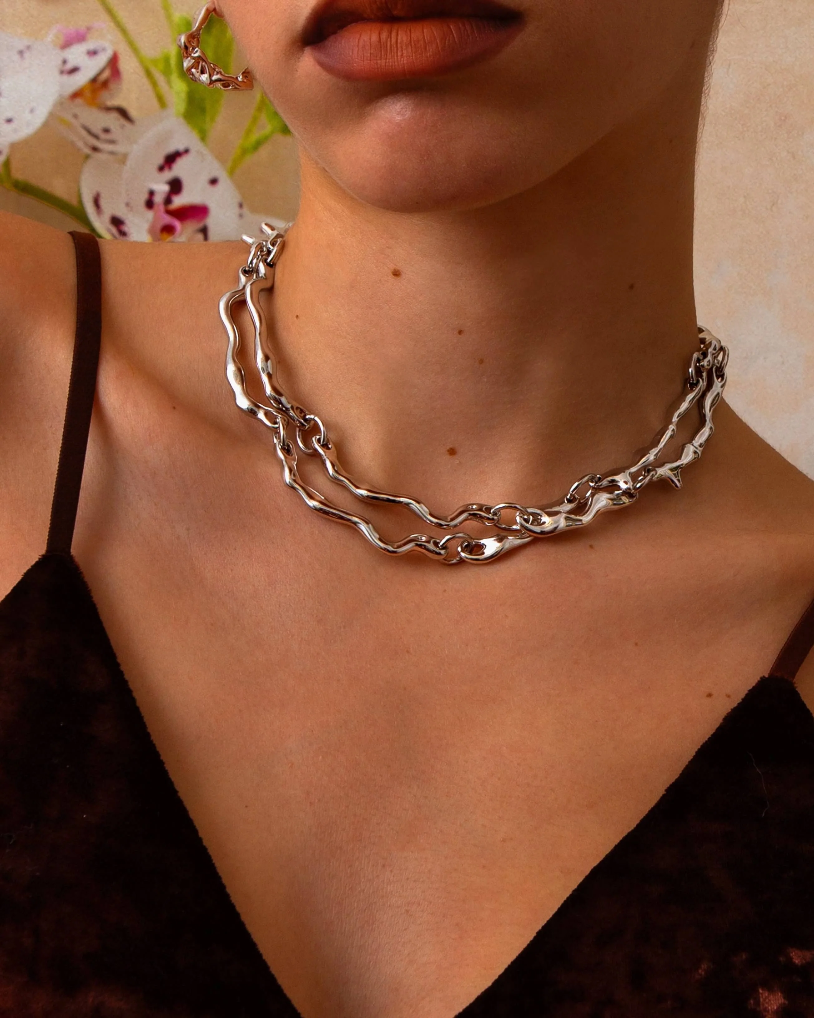 Silver Molten Necklace - Image 2