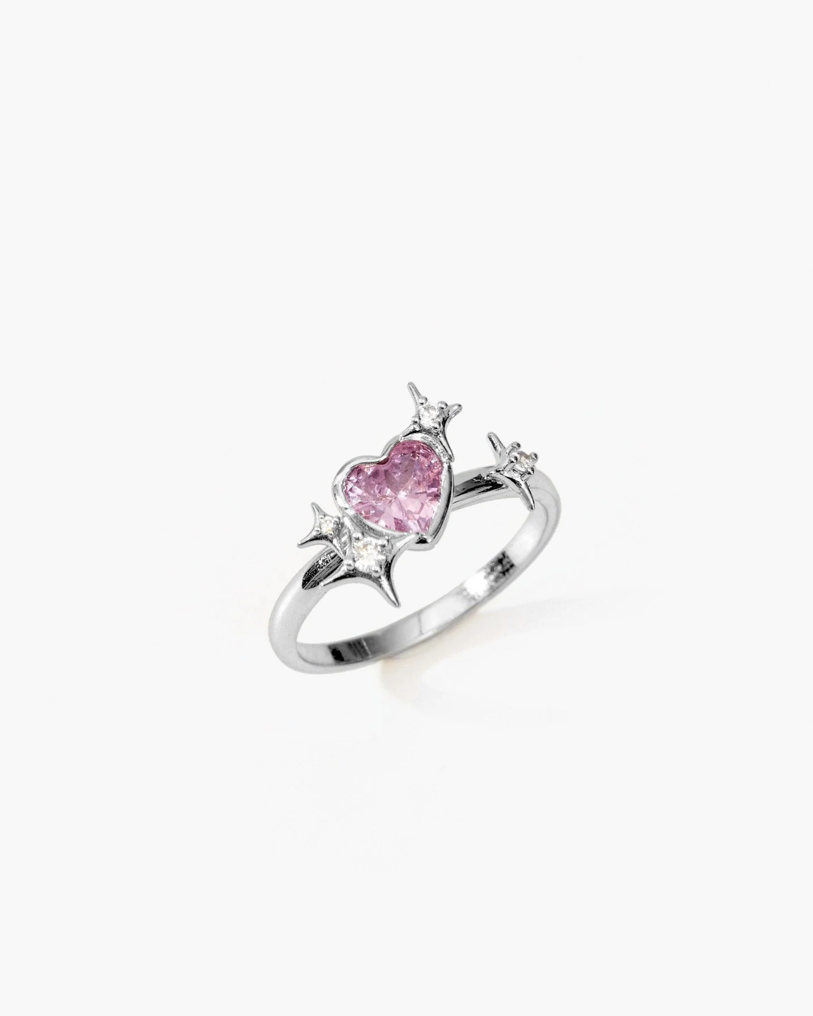 Sparkle Heart Ring in Silver - Image 4