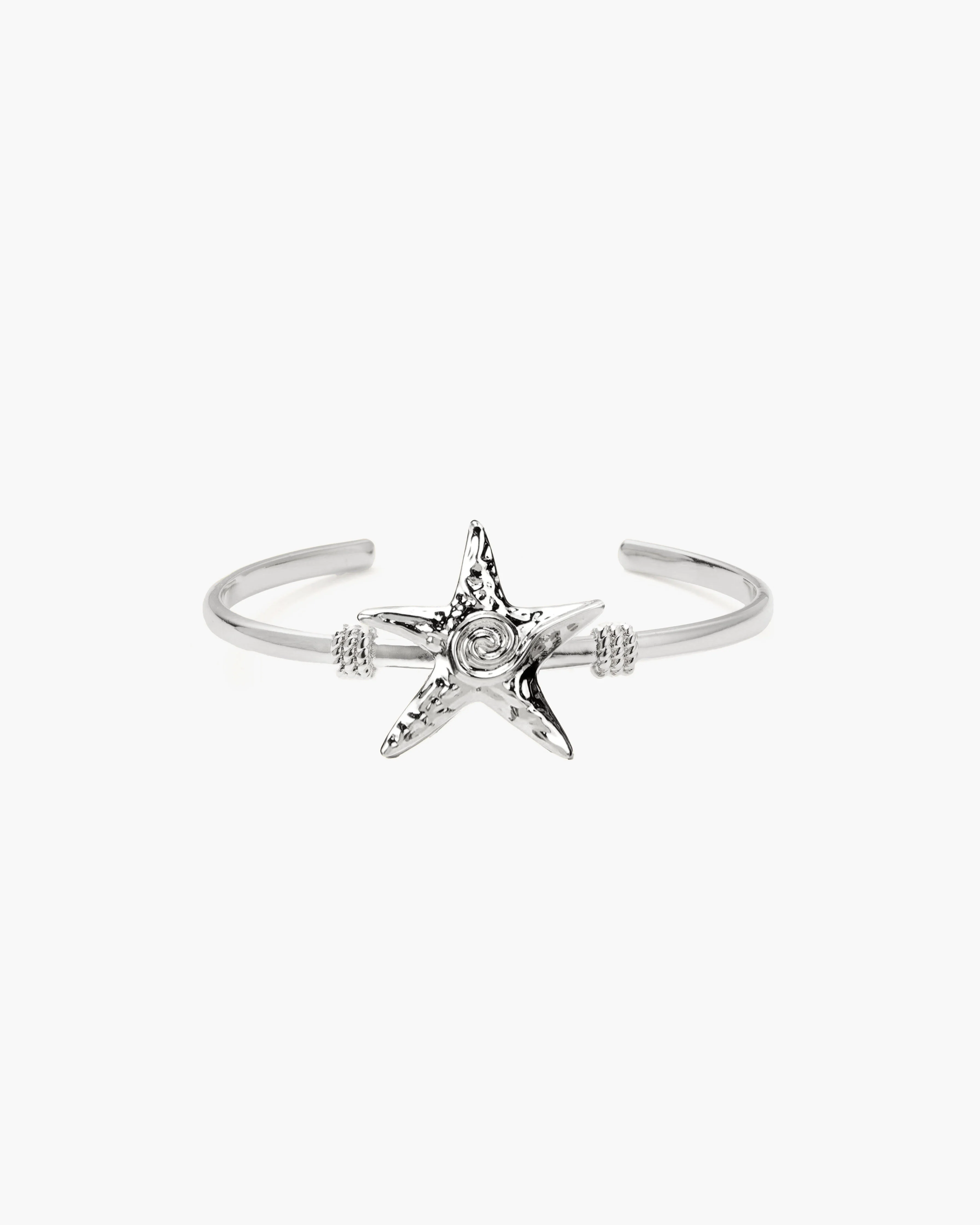 Silver Starfish Bangle