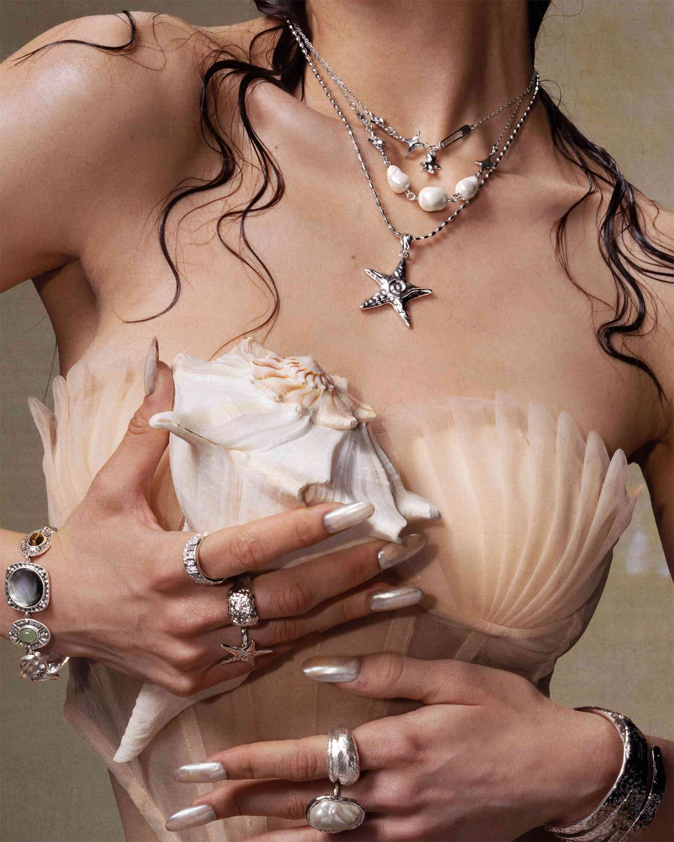 Silver Starfish Necklace - Image 4