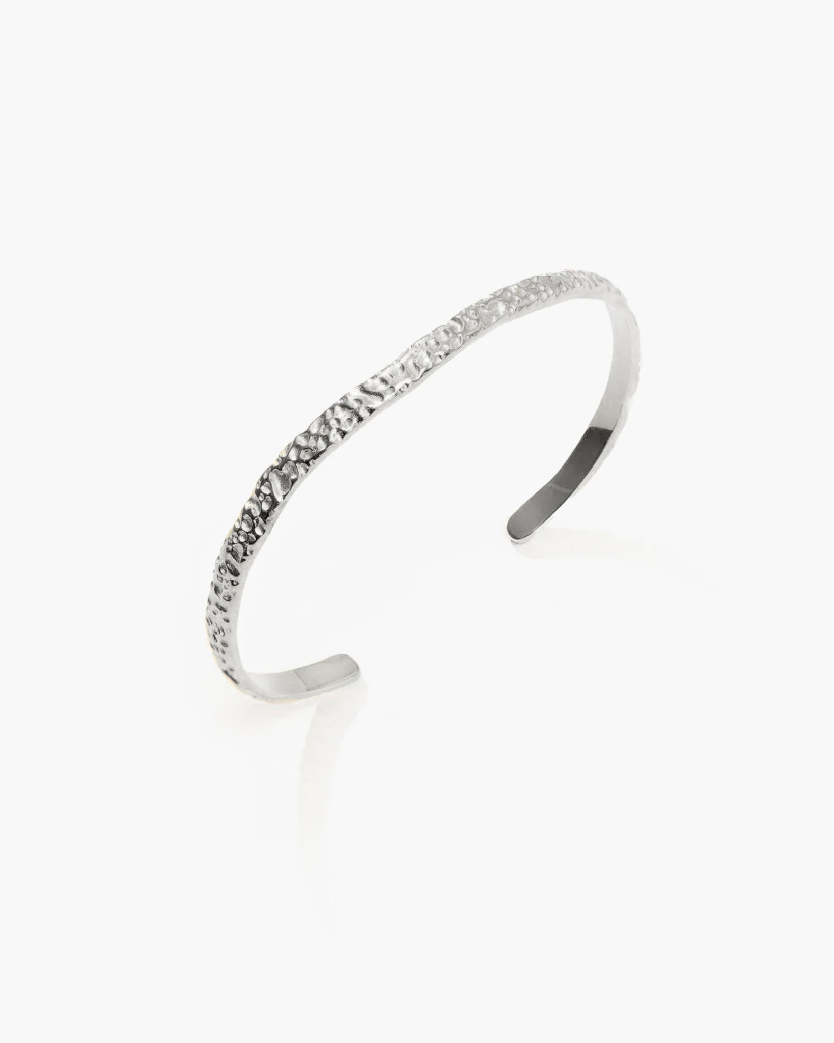 Silver Textured Bangle - Image 3