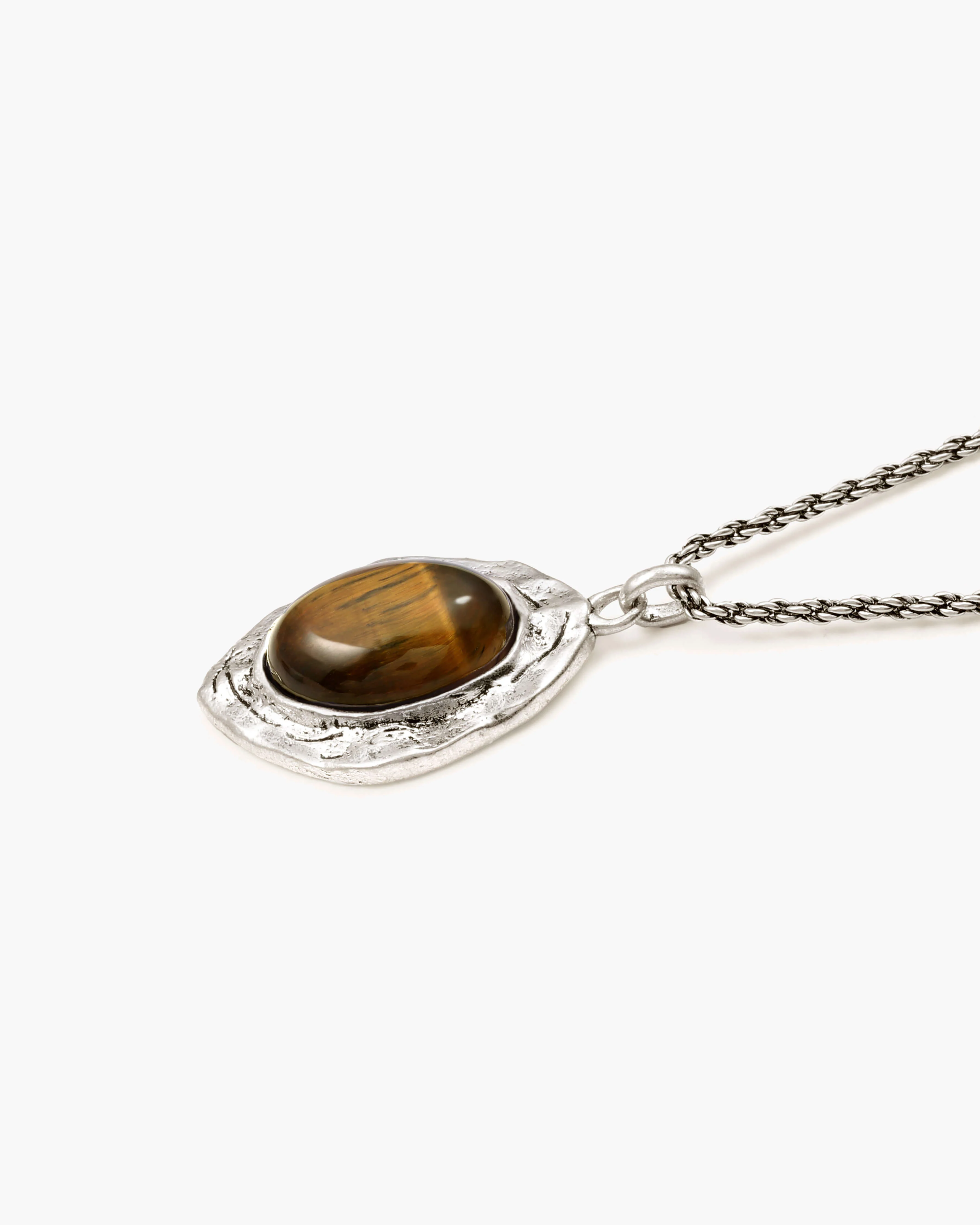 Silver Tiger's Eye Savannah Long Necklace - Image 3