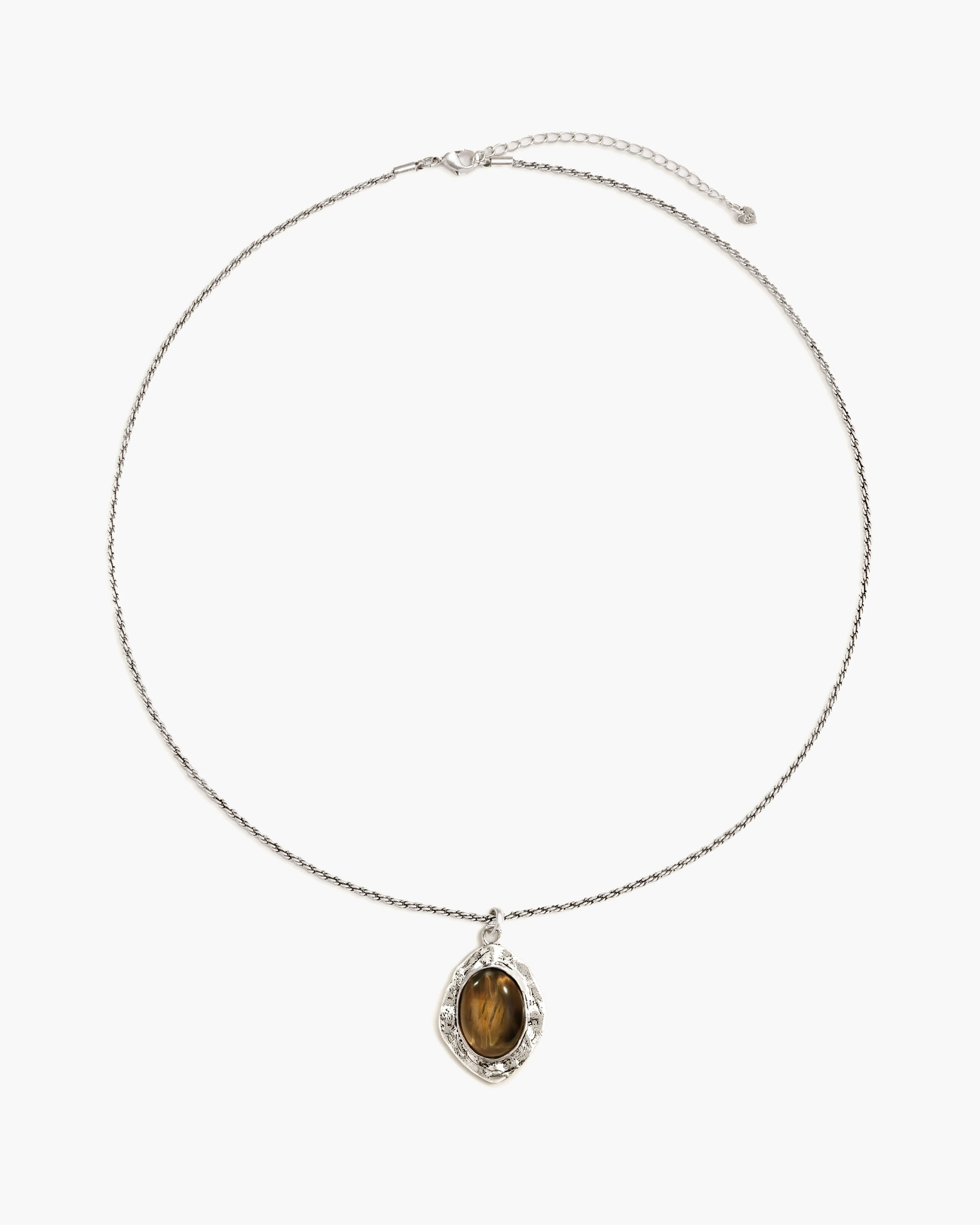 Silver Tiger's Eye Savannah Long Necklace - Image 5