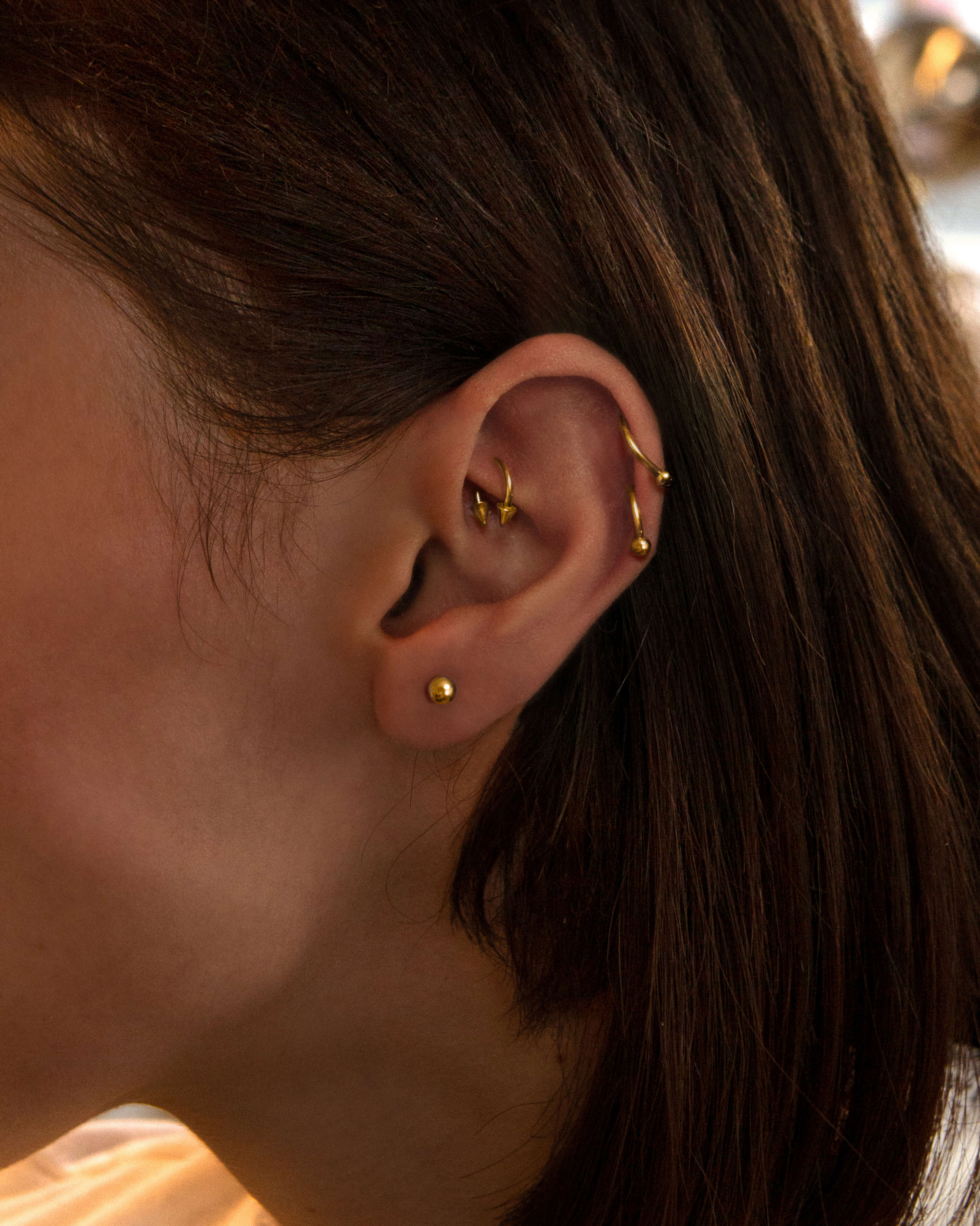 Mini Stud Flat Back Helix Earring - Image 2