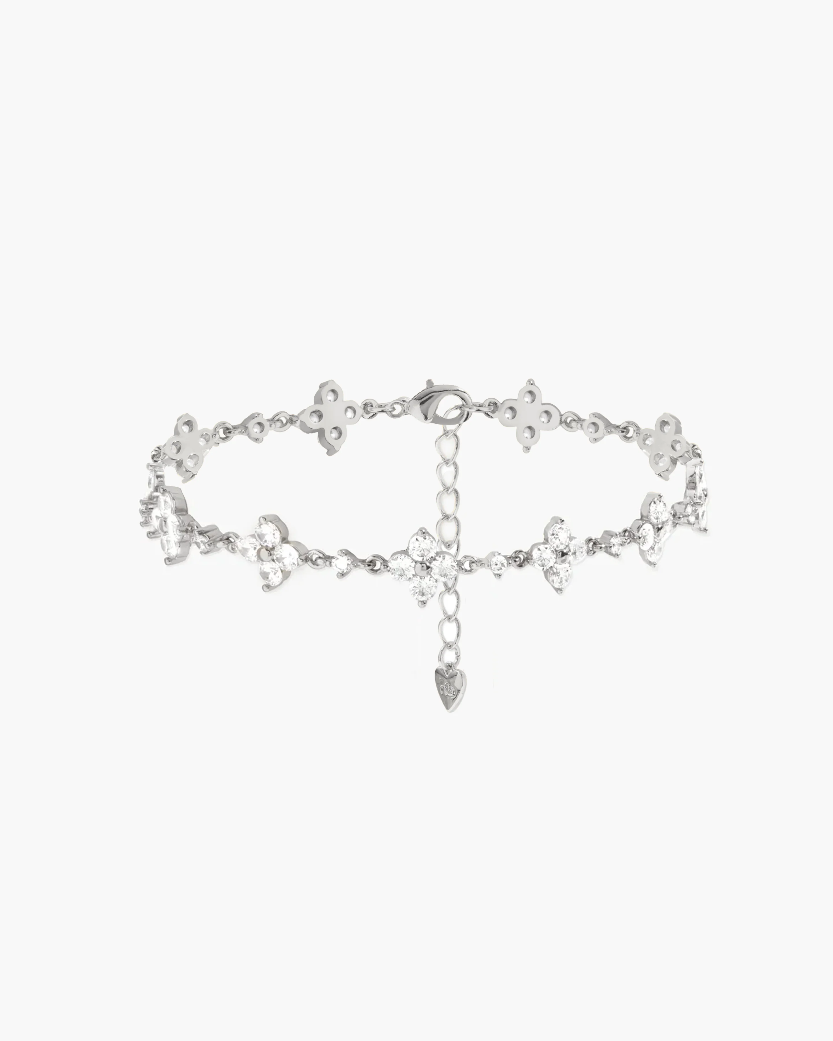 Sparkle Clover Bracelet in Silver - Image 4