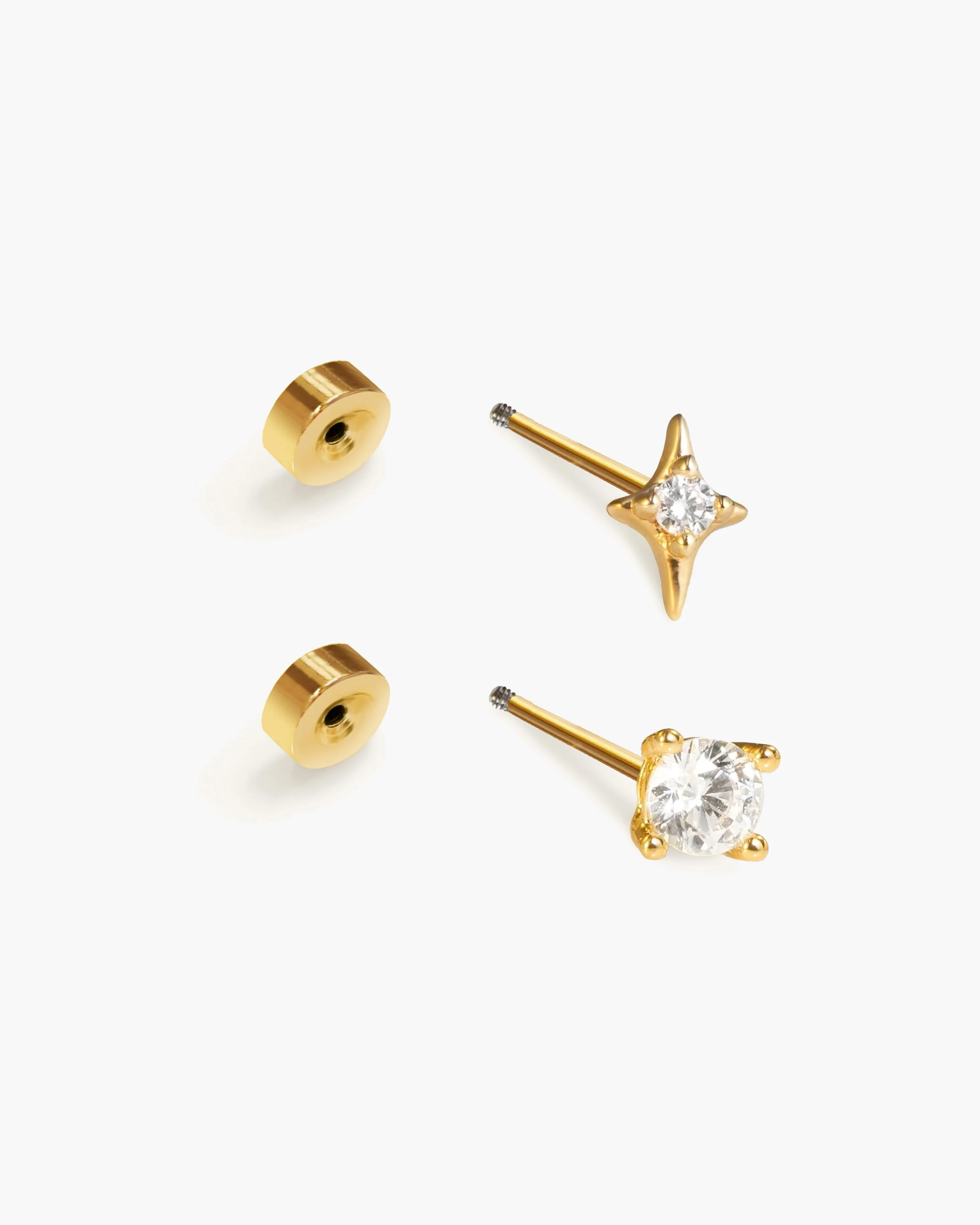 Sparkle Flat Back Helix Earring Set - Image 4