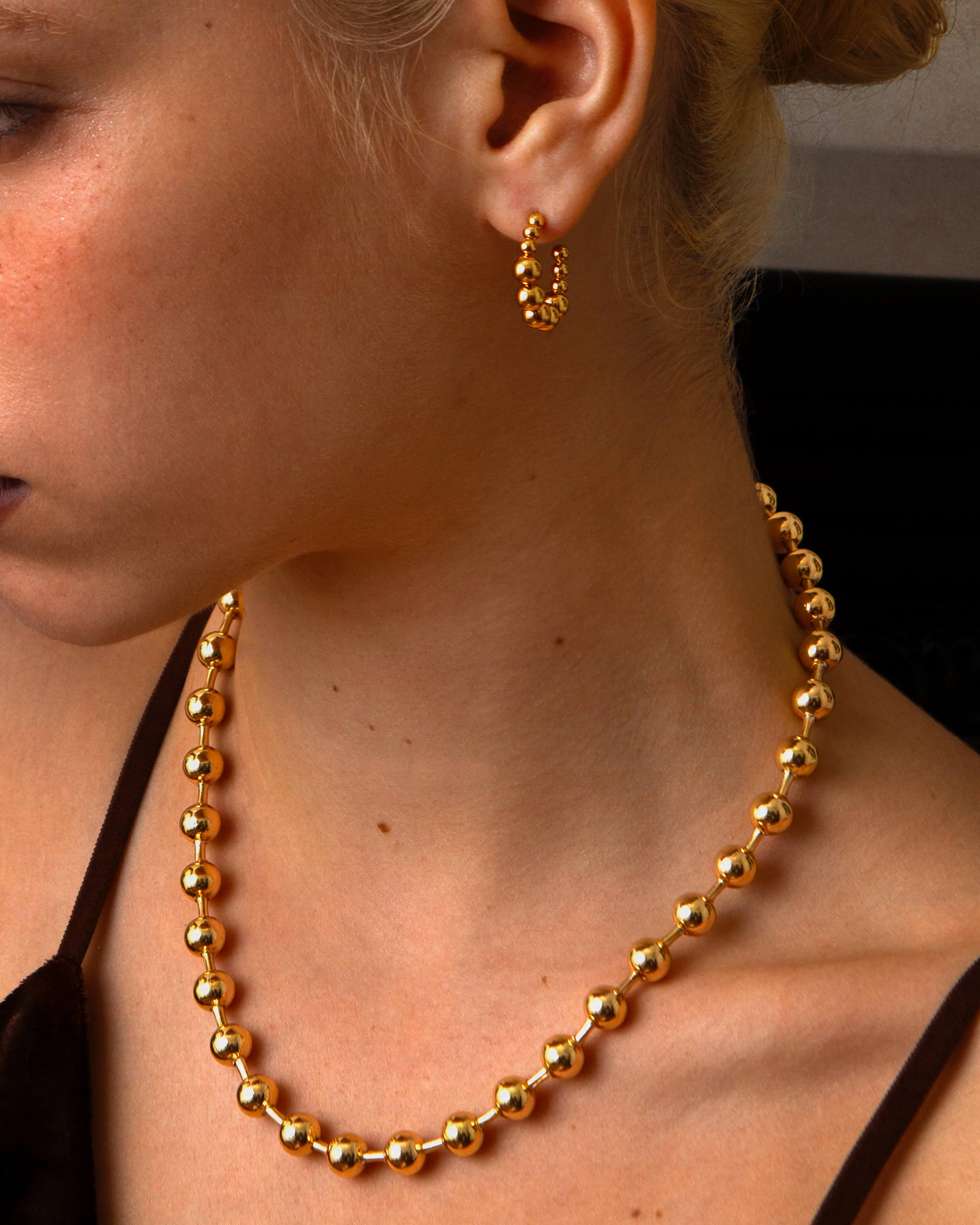 Sphere Hoop Earrings - Image 3
