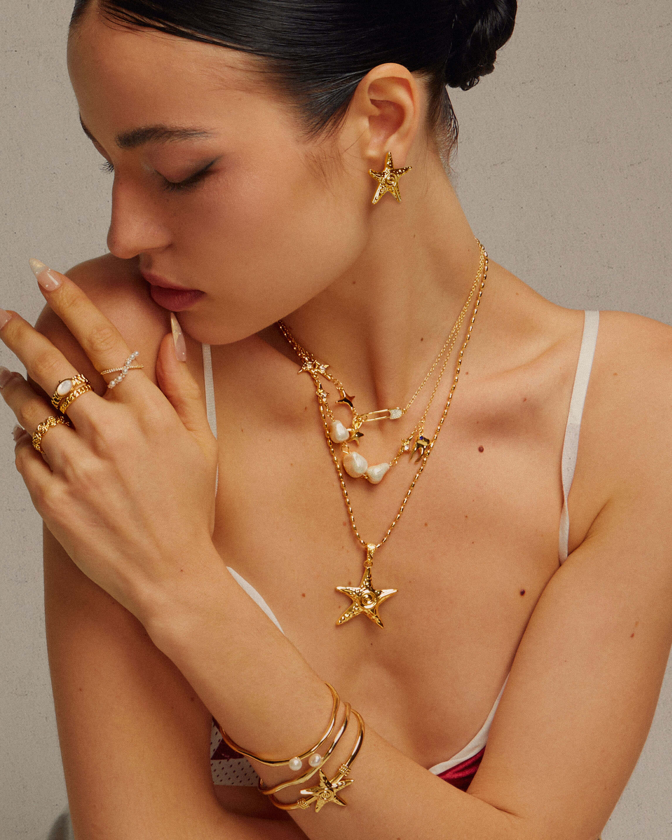 Starfish Necklace & Earrings Set - Image 3