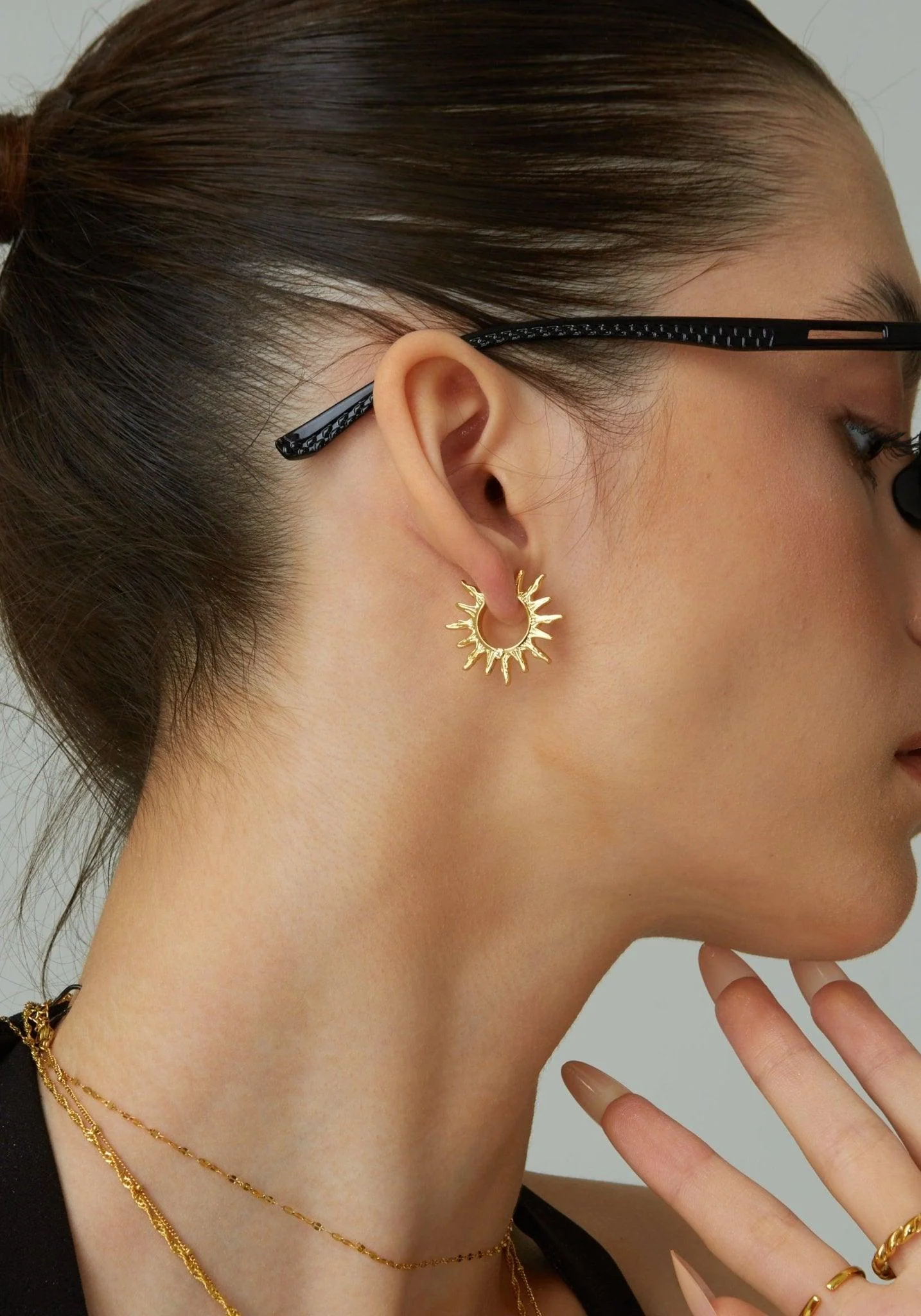 Sun Hoop Earrings - Image 3