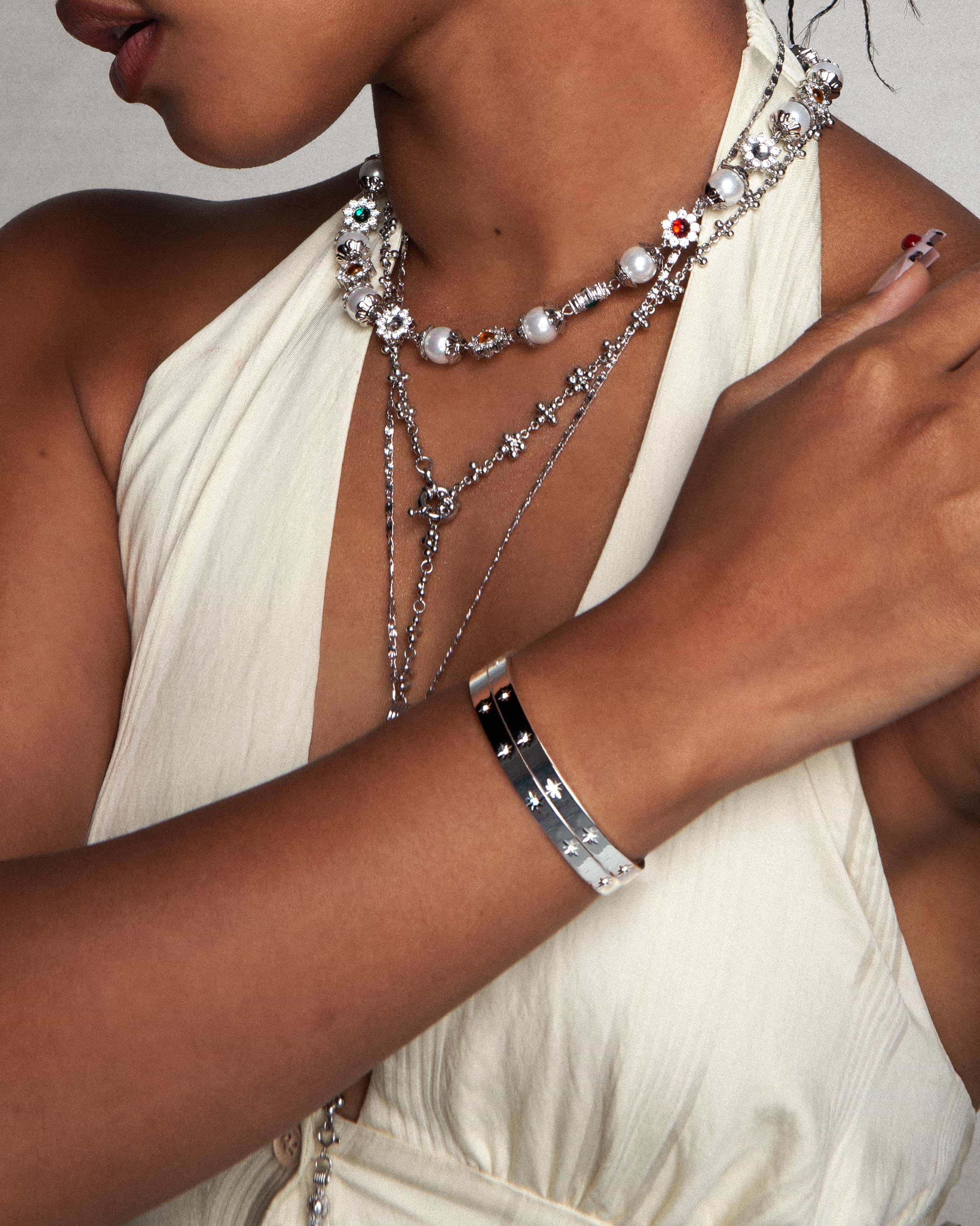 Sunset Boulevard Bangle in Silver - Image 2