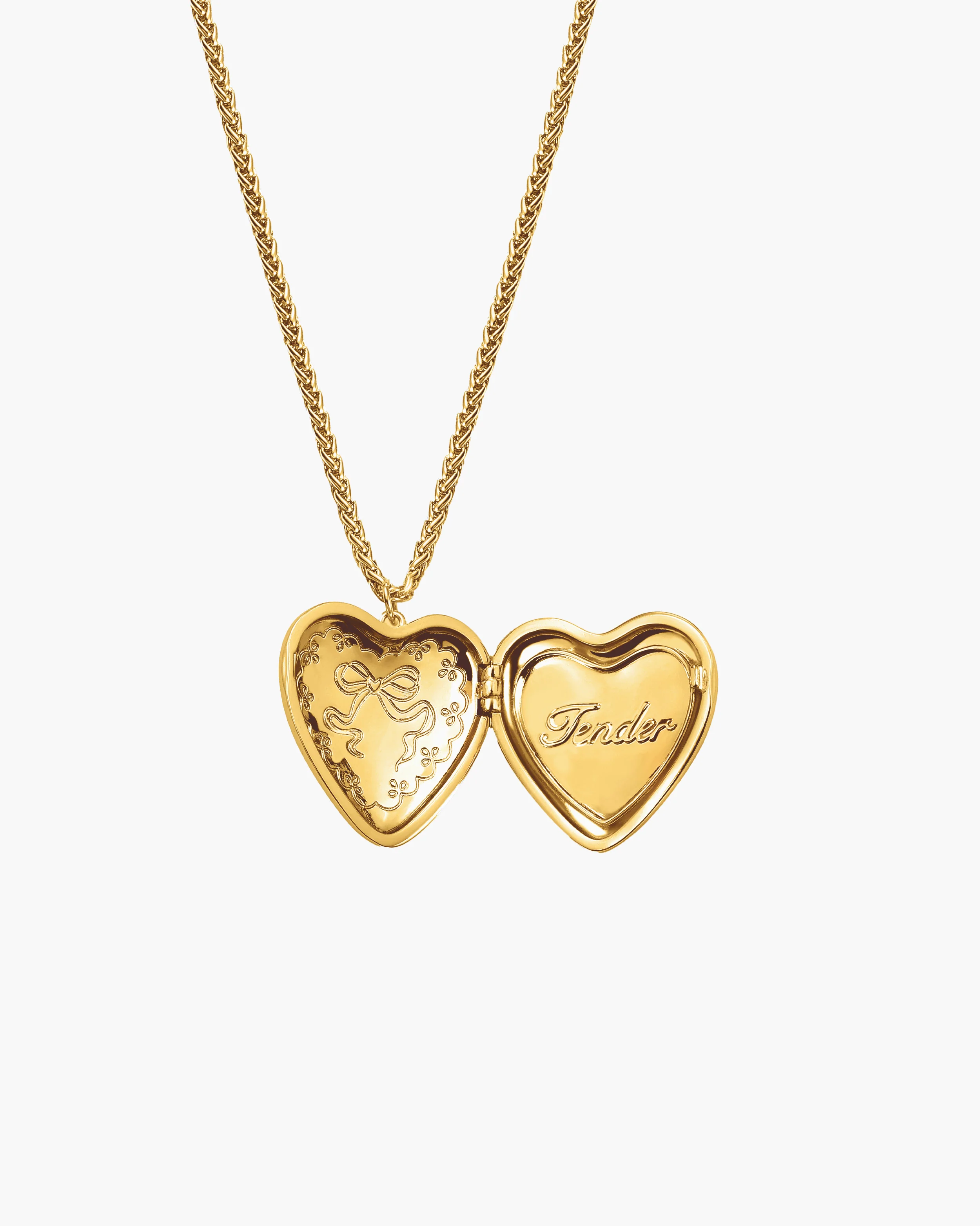 Tender Openable Locket Necklace in Gold - Image 3