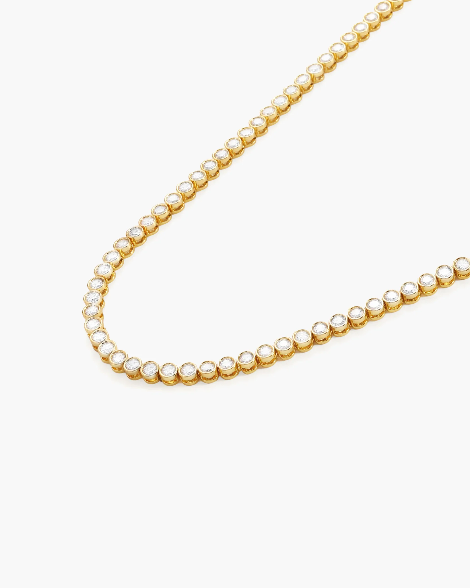Tennis Necklace in Gold - Image 3