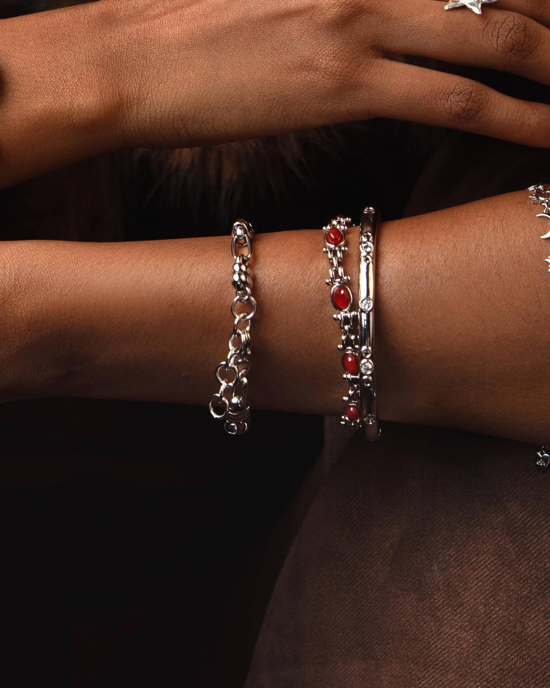 Tess's Treasure Carnelian Bracelet in Silver - Image 2