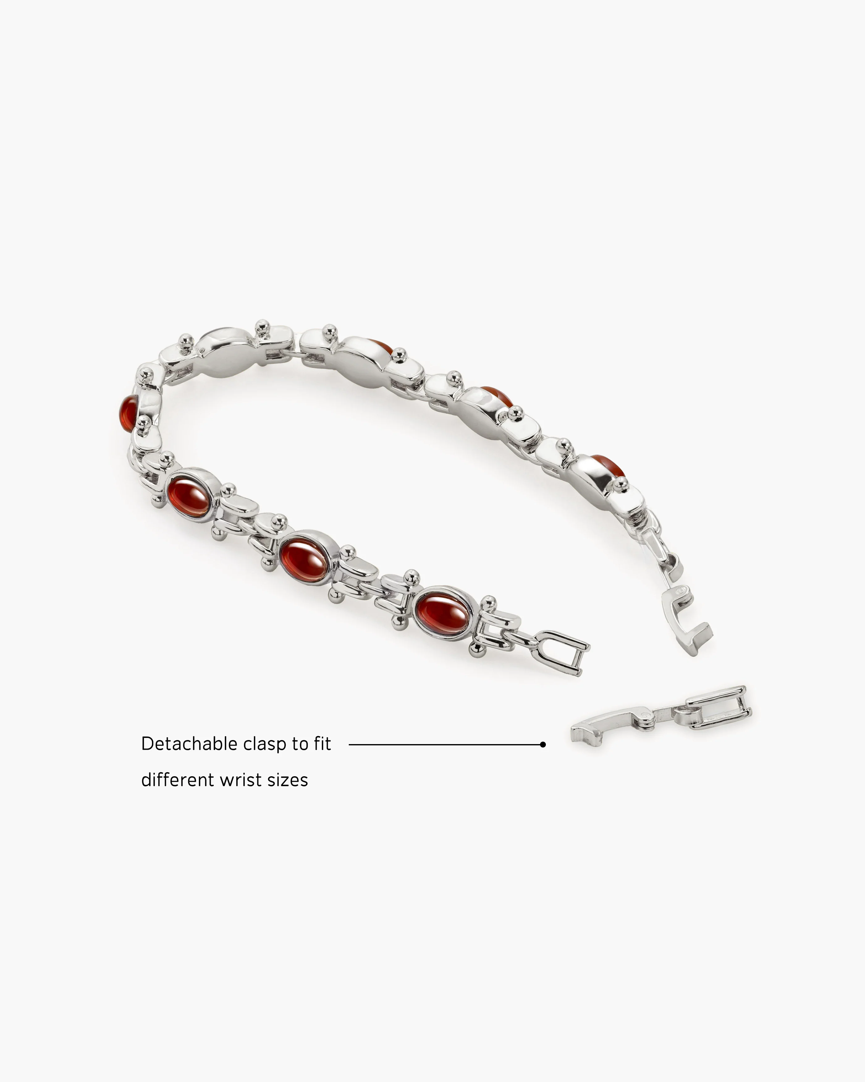 Tess's Treasure Carnelian Bracelet in Silver - Image 3