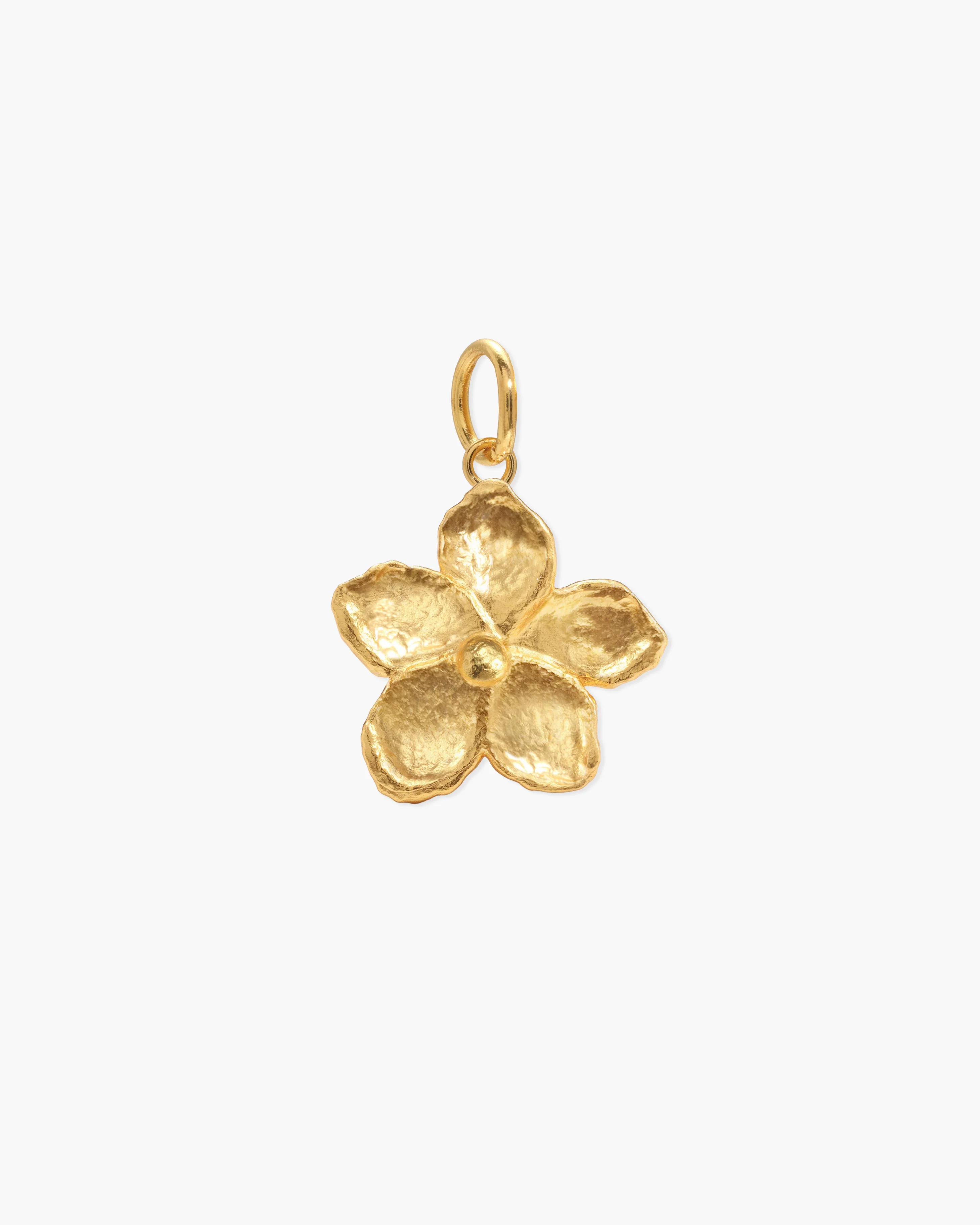 Textured Floral Pendant in Silver - Image 3
