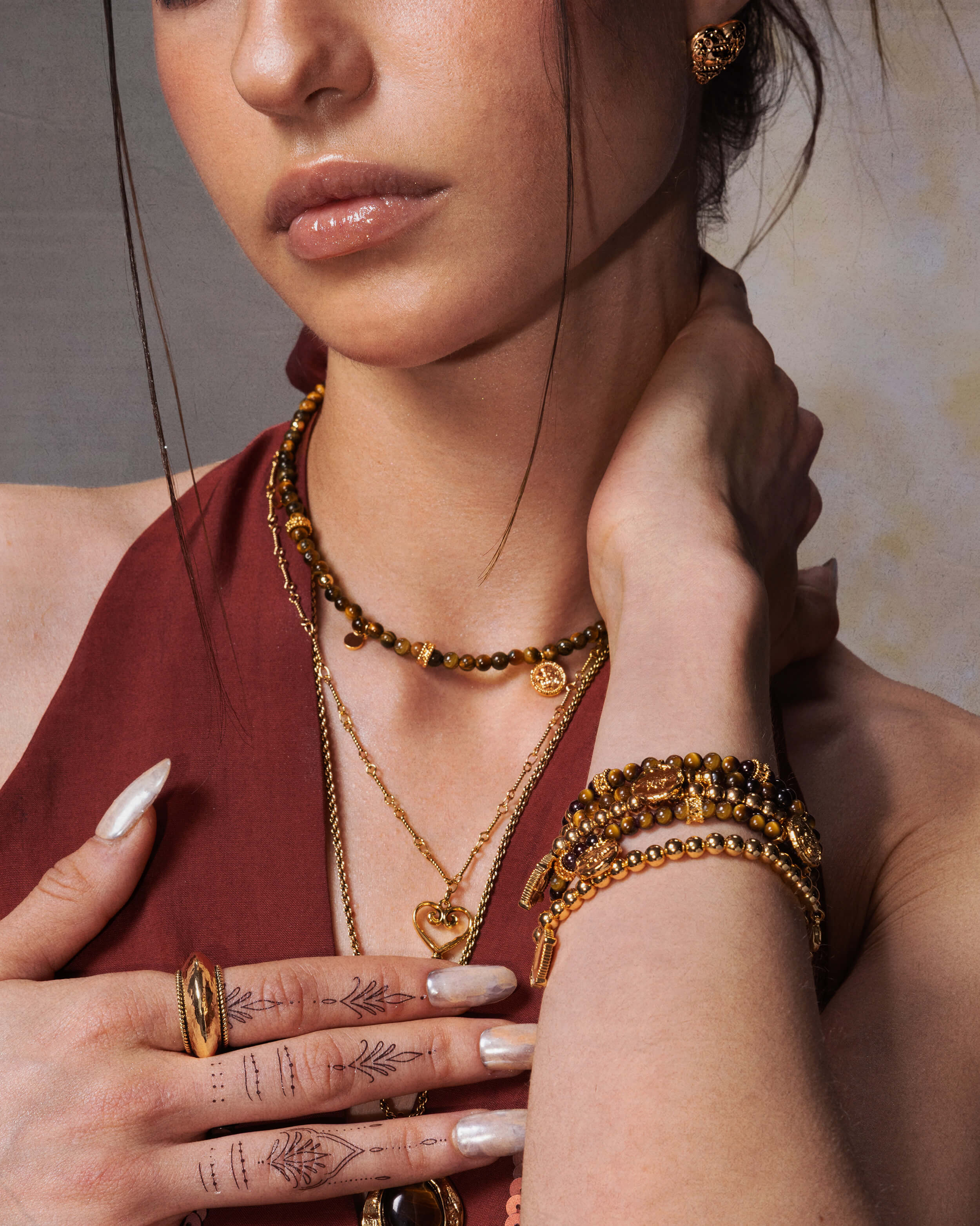 Tiger's Eye Coin Bracelet - Image 4