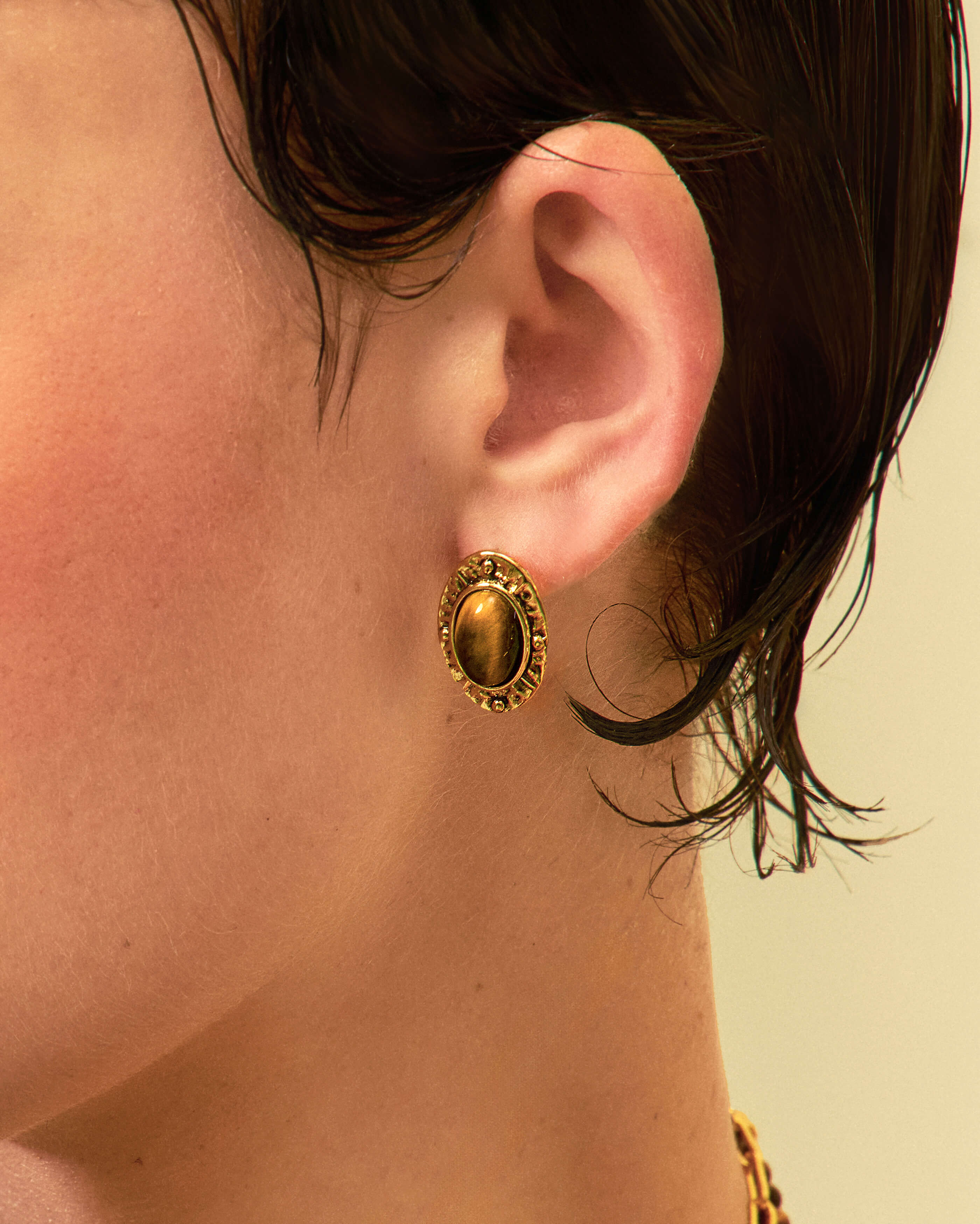 Tiger's Eye Savannah Studs Earrings - Image 2