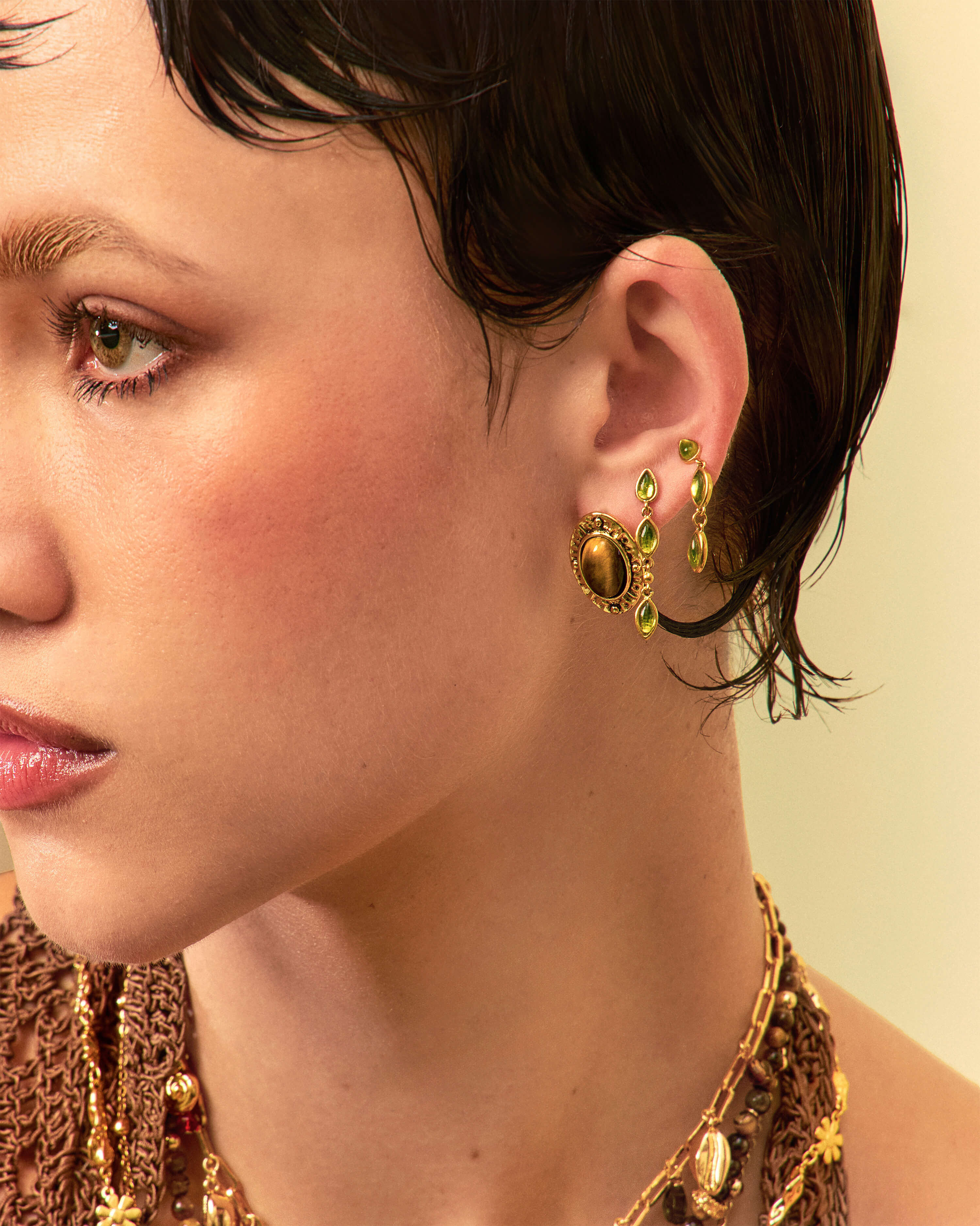 Tiger's Eye Savannah Studs Earrings - Image 3
